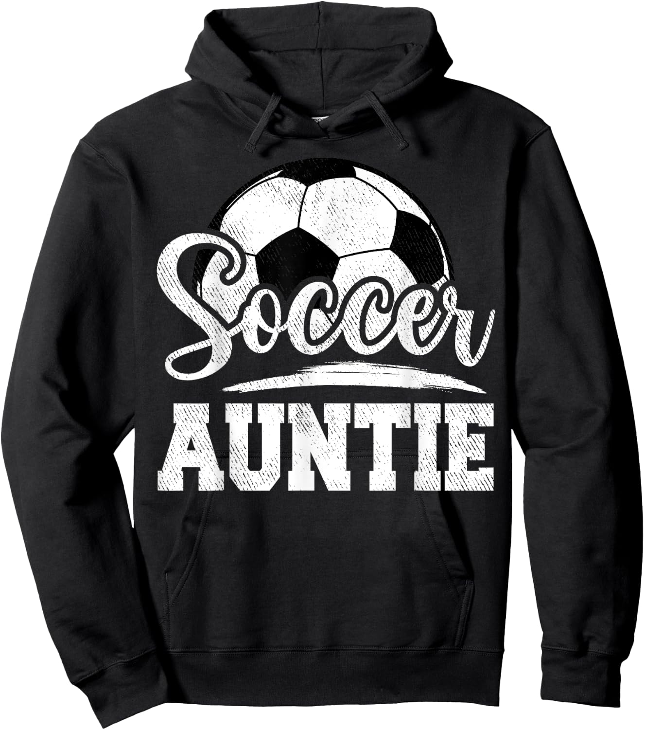 Soccer Auntie Soccer Player Game Day Mother's Day Hoodie - Hoodie | Black