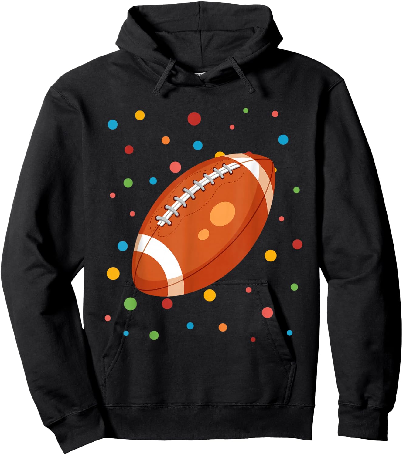 Dot Day Shirt Polka Dots Football Kids Boys Girls Youth Hoodie - Hoodie | Black