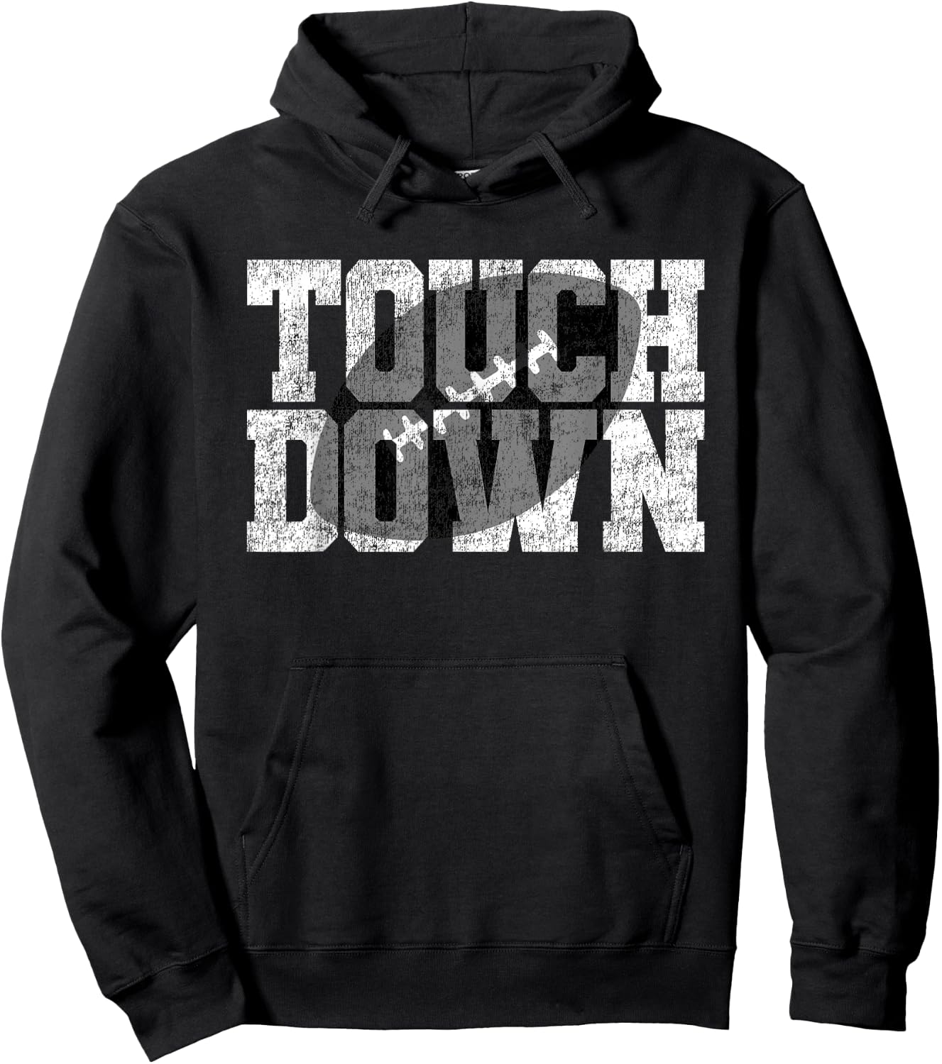 Football Fan Gear Vintage Touchdown Graphic Novelty Hoodie - Hoodie | Black