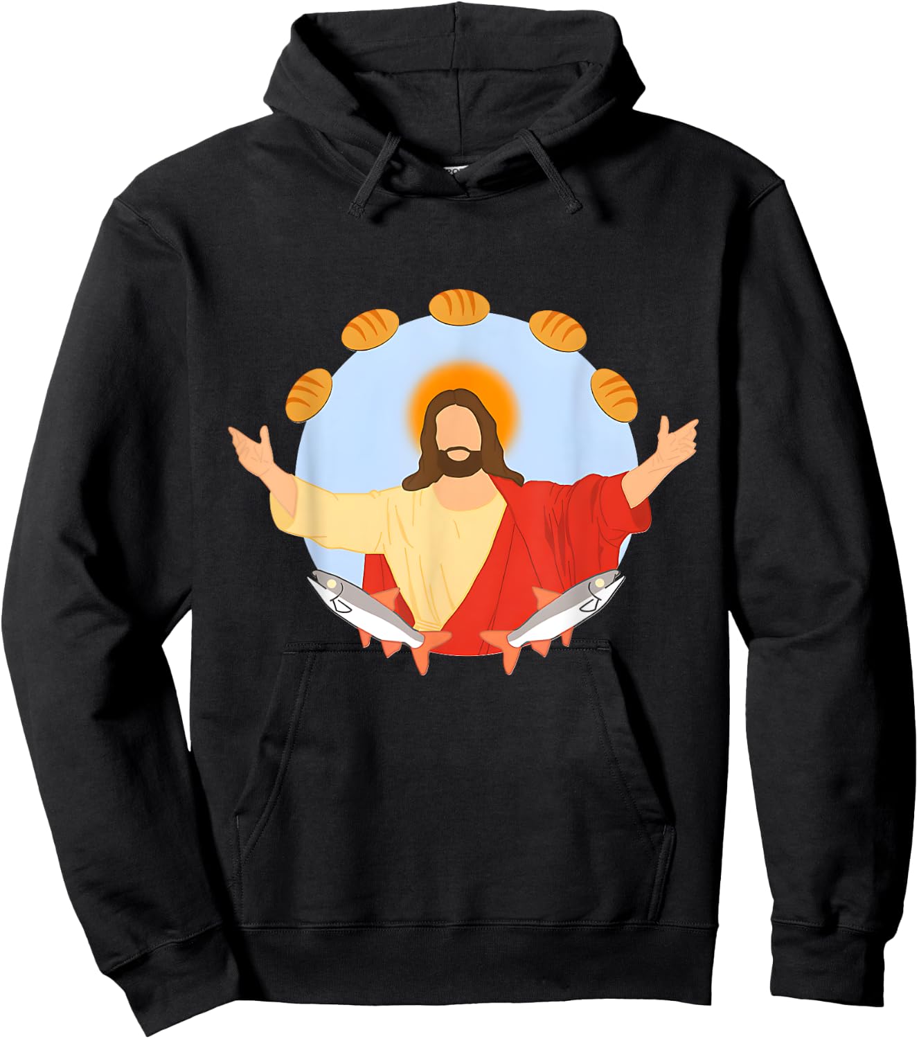 Five Loaves, Two Fish Christian Hoodie - Hoodie | Black