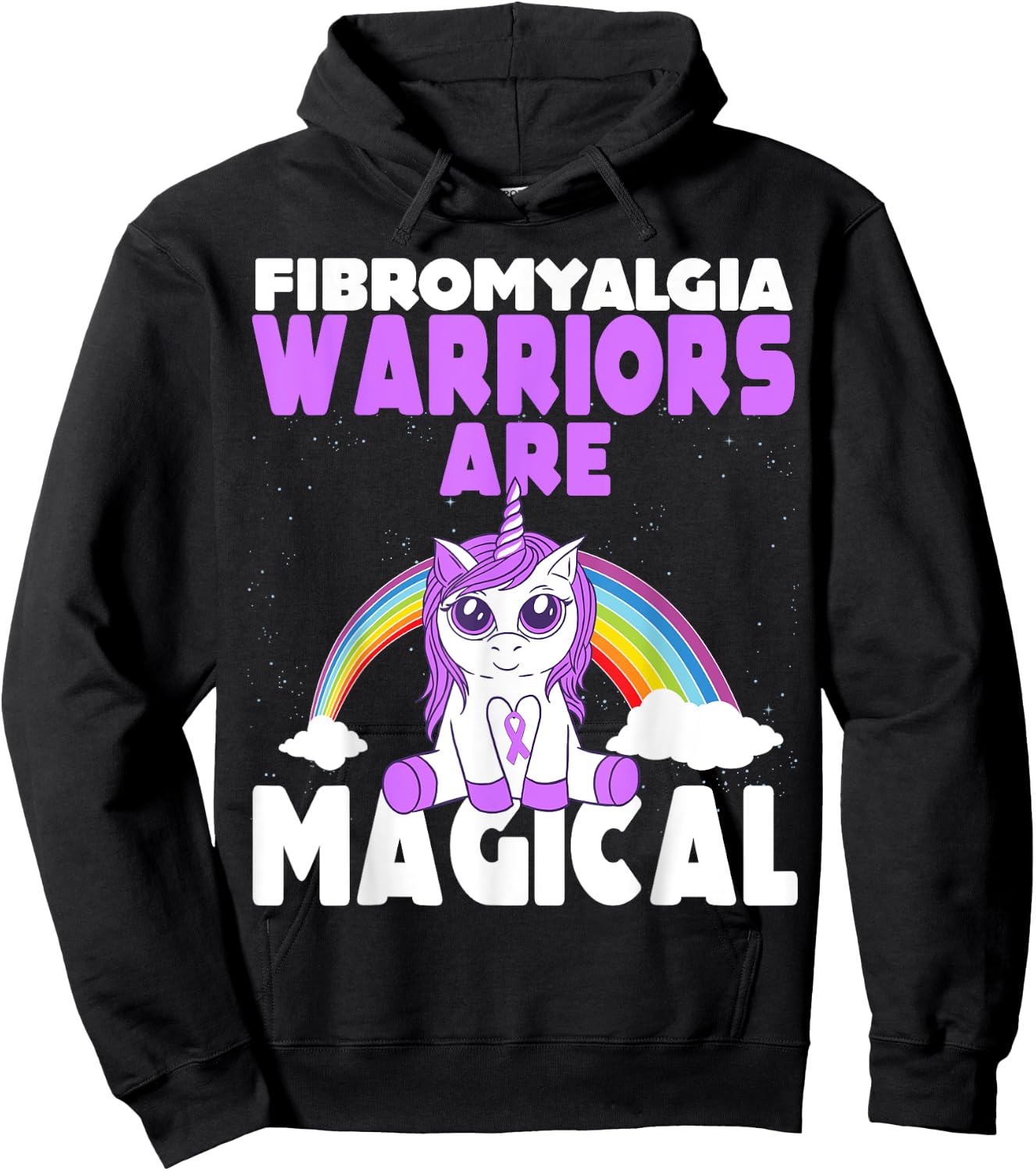 Fibromyalgia Awareness Warriors are magical Unicorn Hoodie - Hoodie | Black
