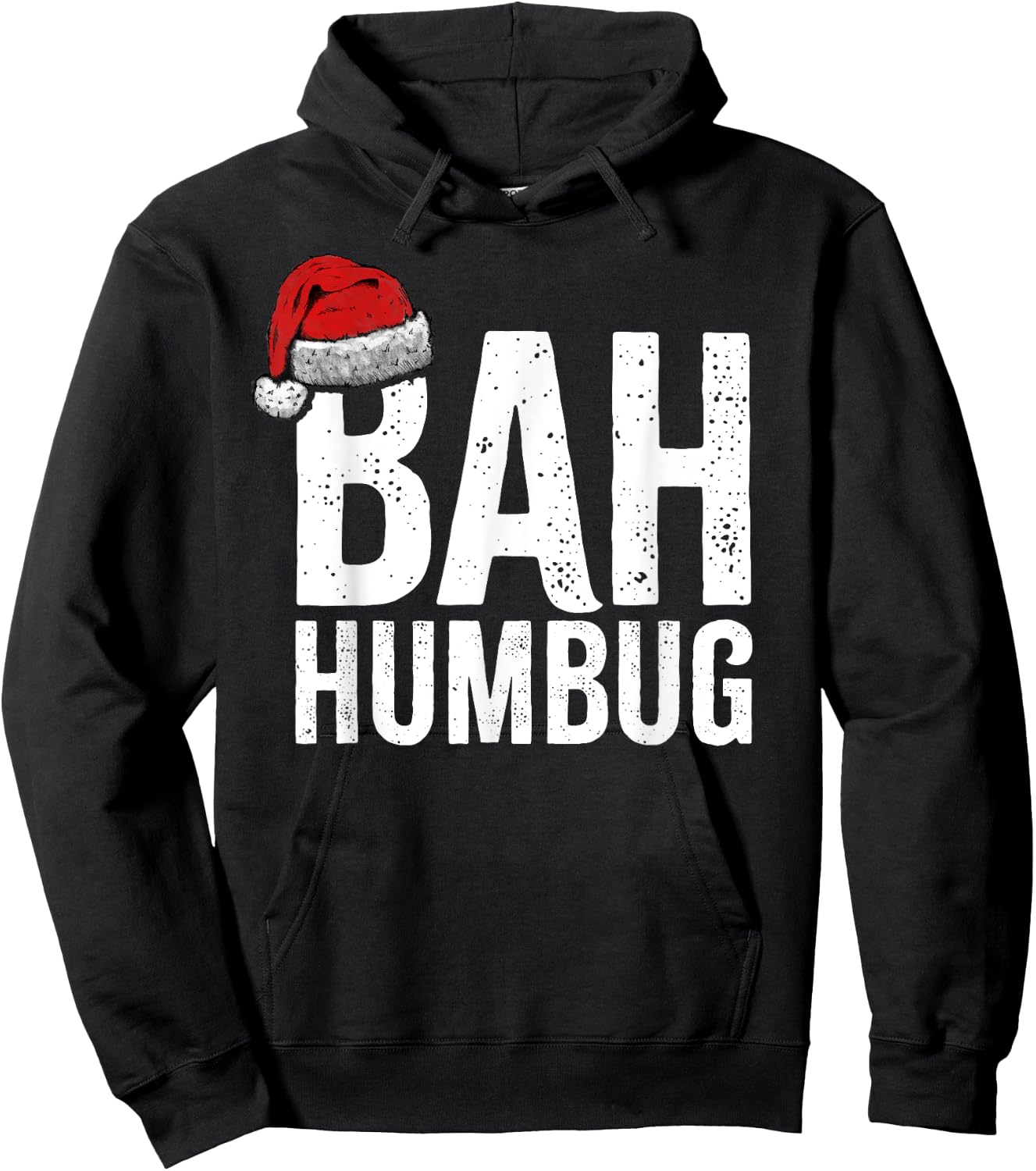 Bah Humbug. Funny Sarcastic Anti Christmas holidays haters Hoodie - Hoodie | Black