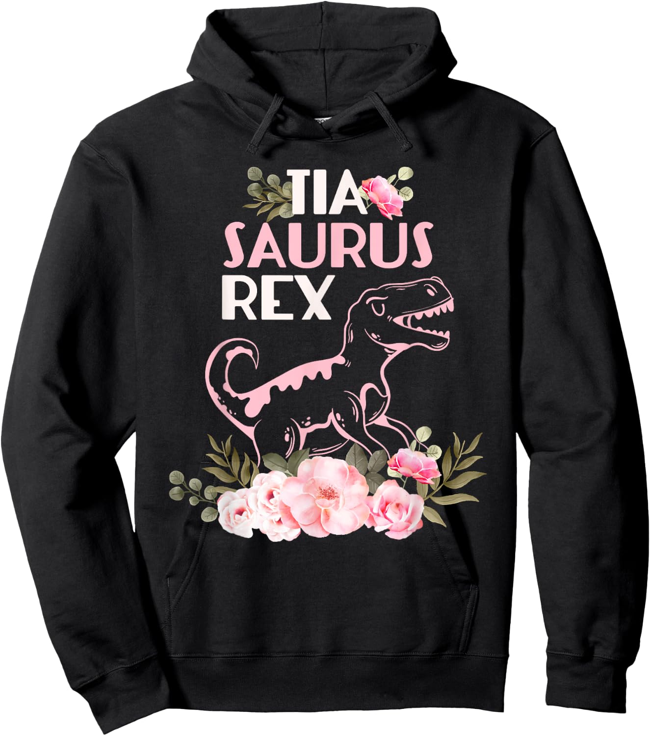 Funny Spanish Mother's Day, Auntie Gift gift | Tia Saurus Re Hoodie - Hoodie | Black