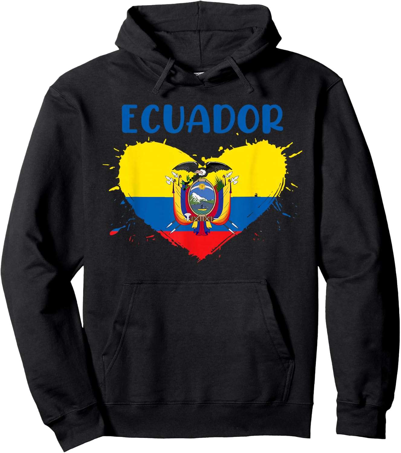 Patriotic Ecuadorian People Citizen Of Ecuador Equador Flag Hoodie - Hoodie | Black