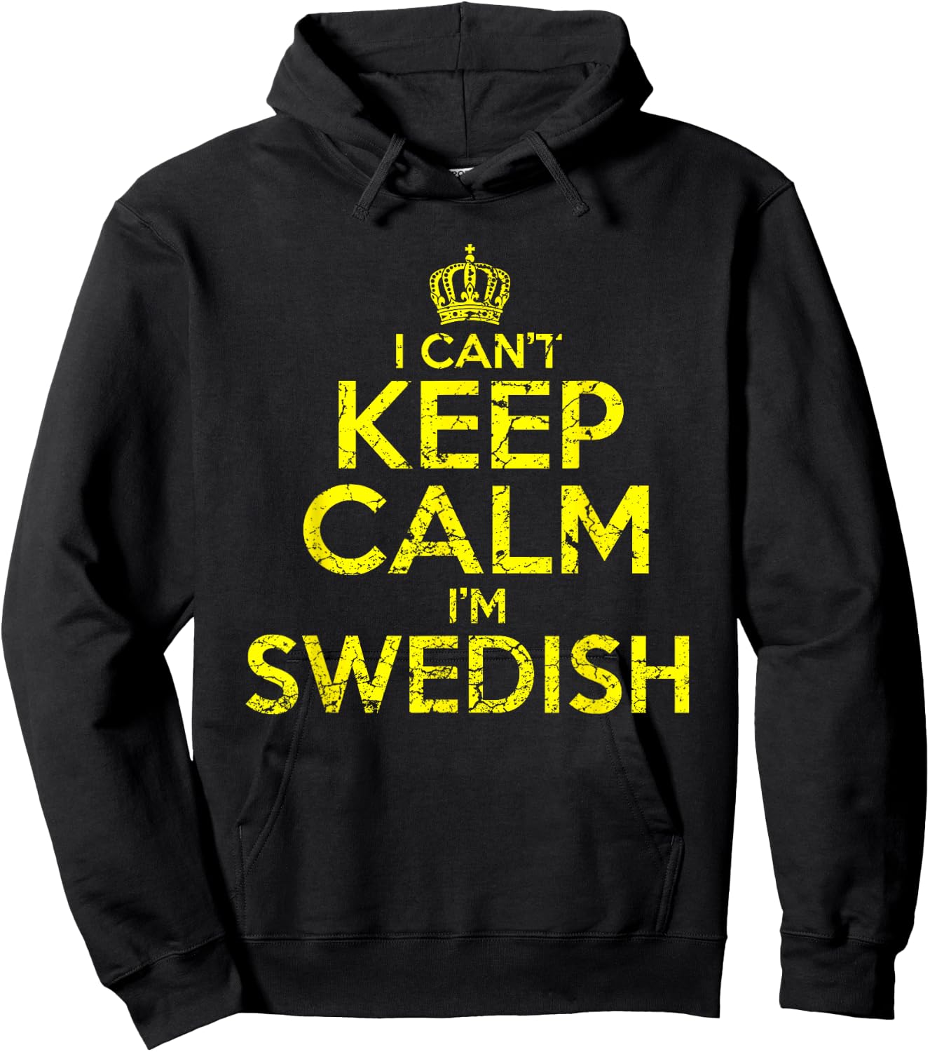 Swedish Sweden Can't Keep Calm Funny Gift Hoodie - Hoodie | Black