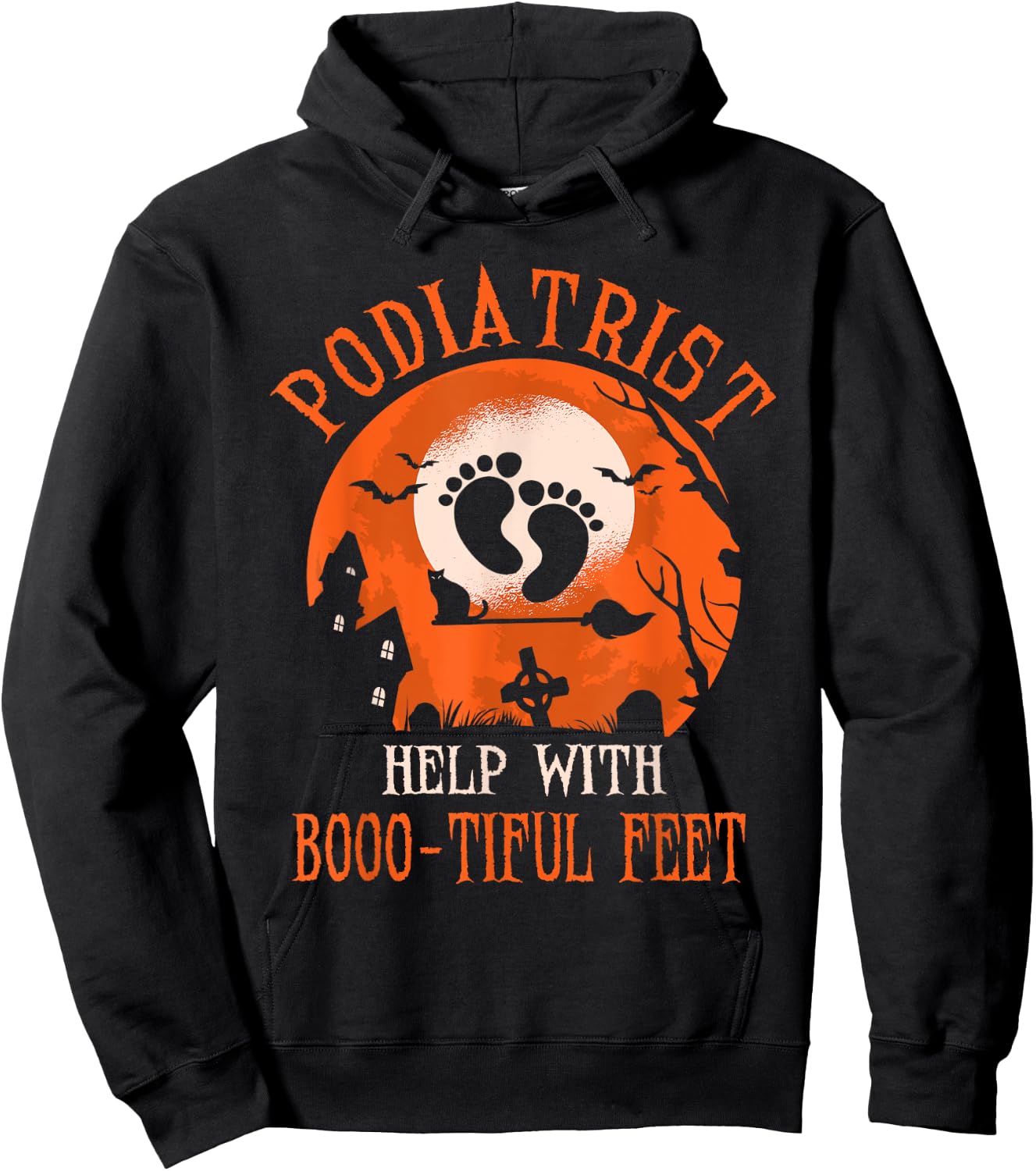 Funny Podiatrist Halloween Costume Foot Doctor Humor Hoodie - Hoodie | Black