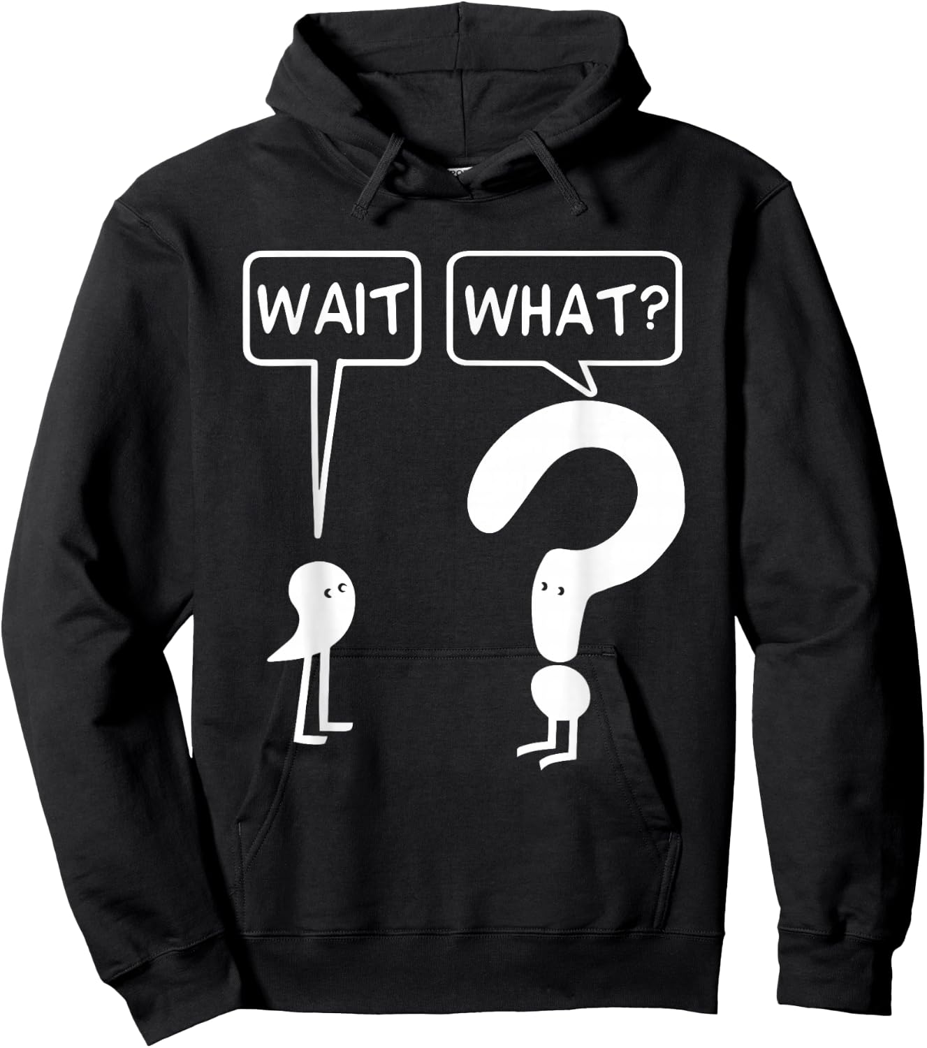 Wait, What? Apostrophe Question Mark Funny English Teacher Women Girls Kids Hoodie - Hoodie | Black