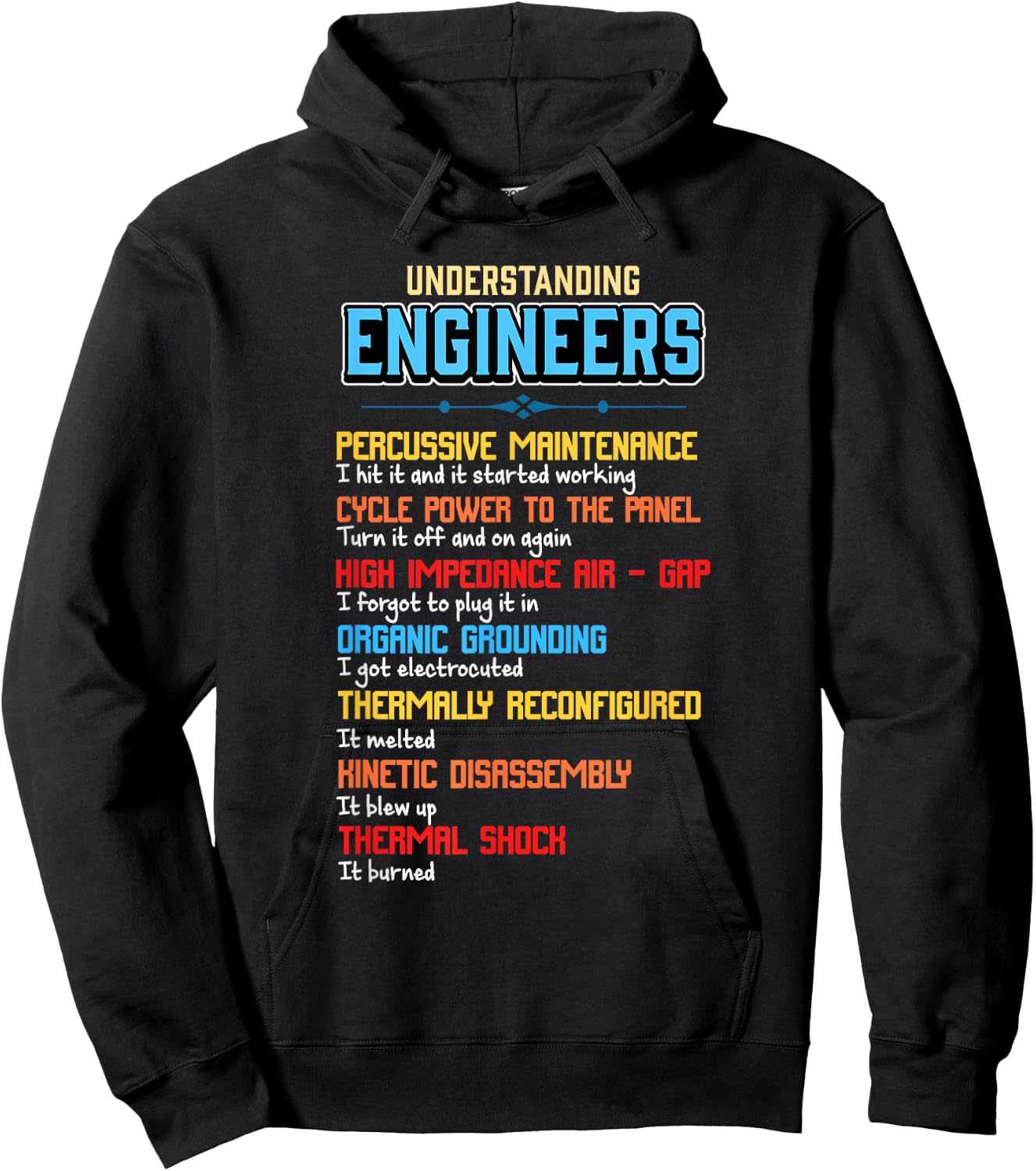 Funny Understanding Engineers and Funny Engineering Hoodie - Hoodie | Black