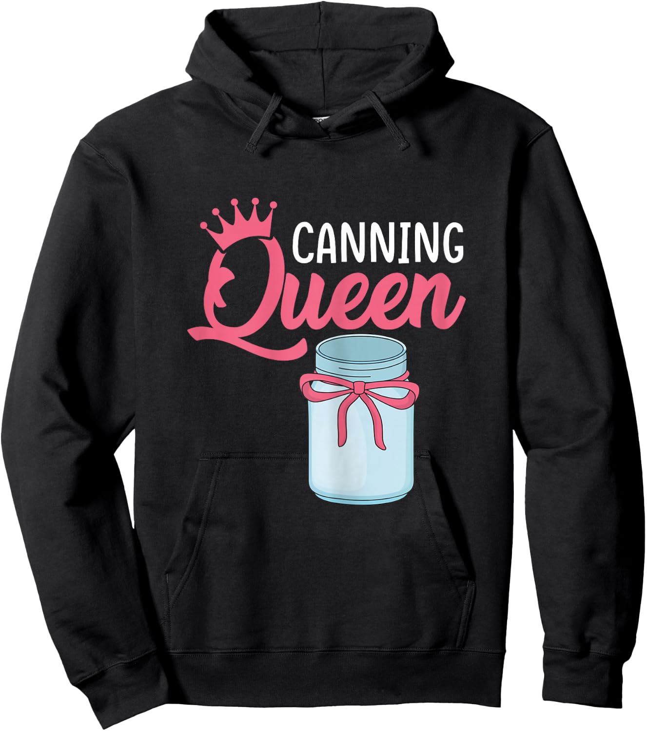 Canning Gift Canning Queen Black Modern Floral Canning Queen Funny Preserving Canner Girls Gift Hoodie - Hoodie | Black