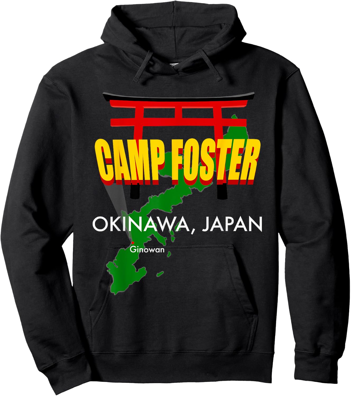 Camp Foster, Ginowan, Okinawa, Japan Hoodie - Hoodie | Black