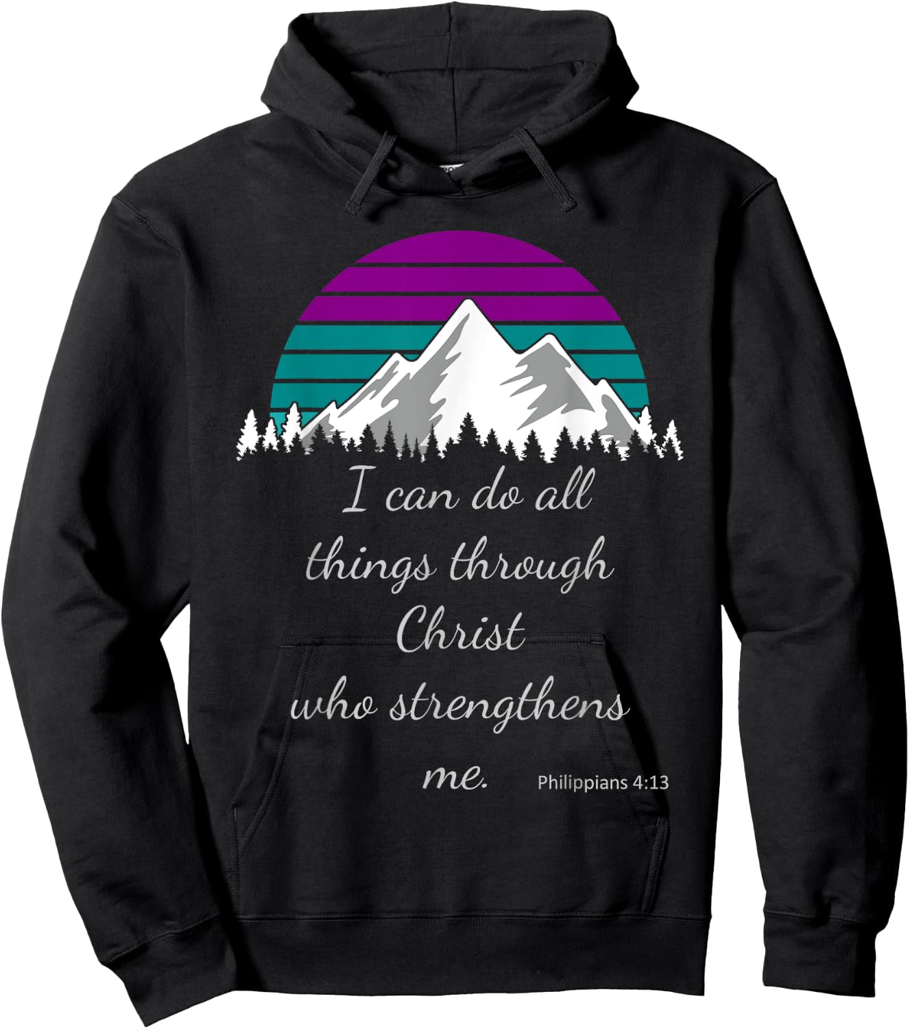 I can do all things through Christ who strengthens me. Hoodie - Hoodie | Black