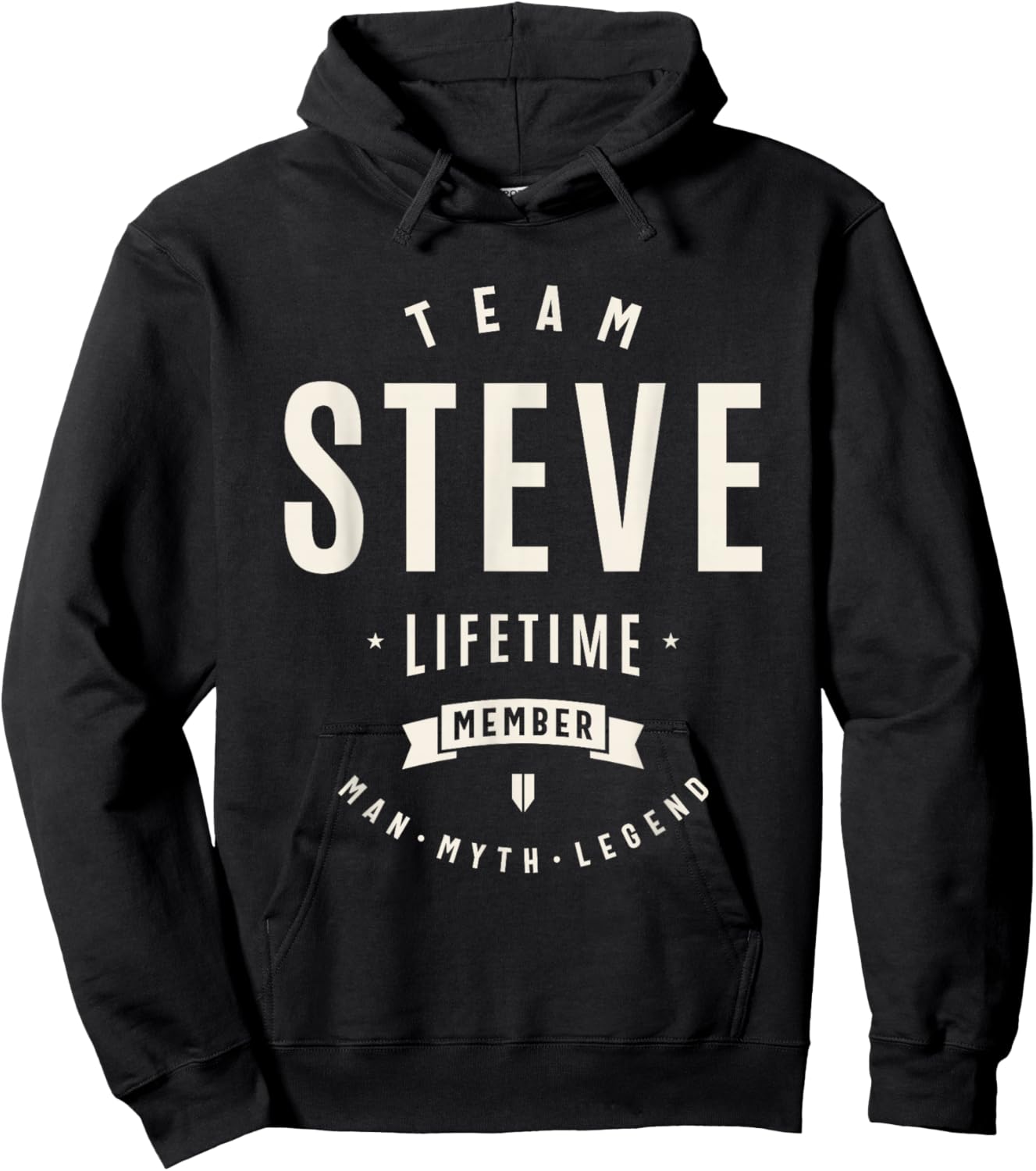 Team Steve Lifetime Member Funny Name Steve Hoodie - Hoodie | Black