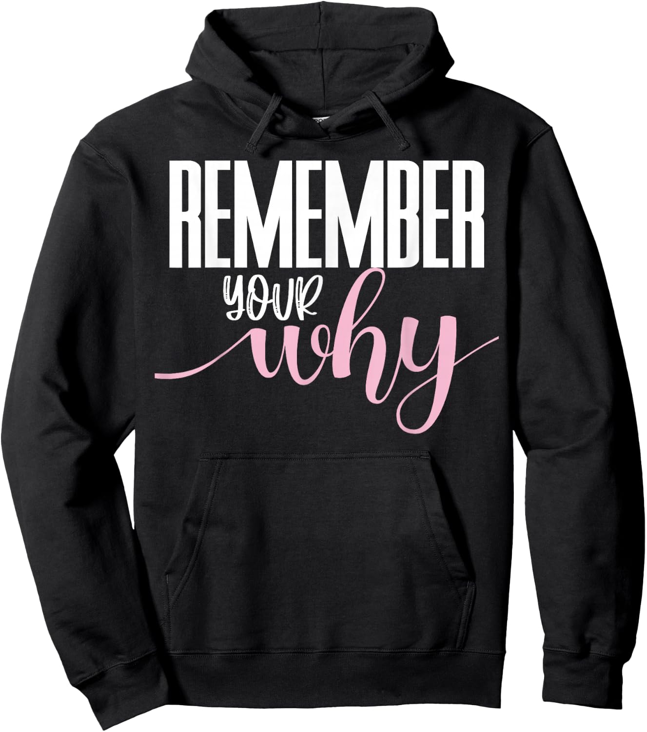 Remember Your Why Gym Motivation Fitness Inspirational Hoodie - Hoodie | Black