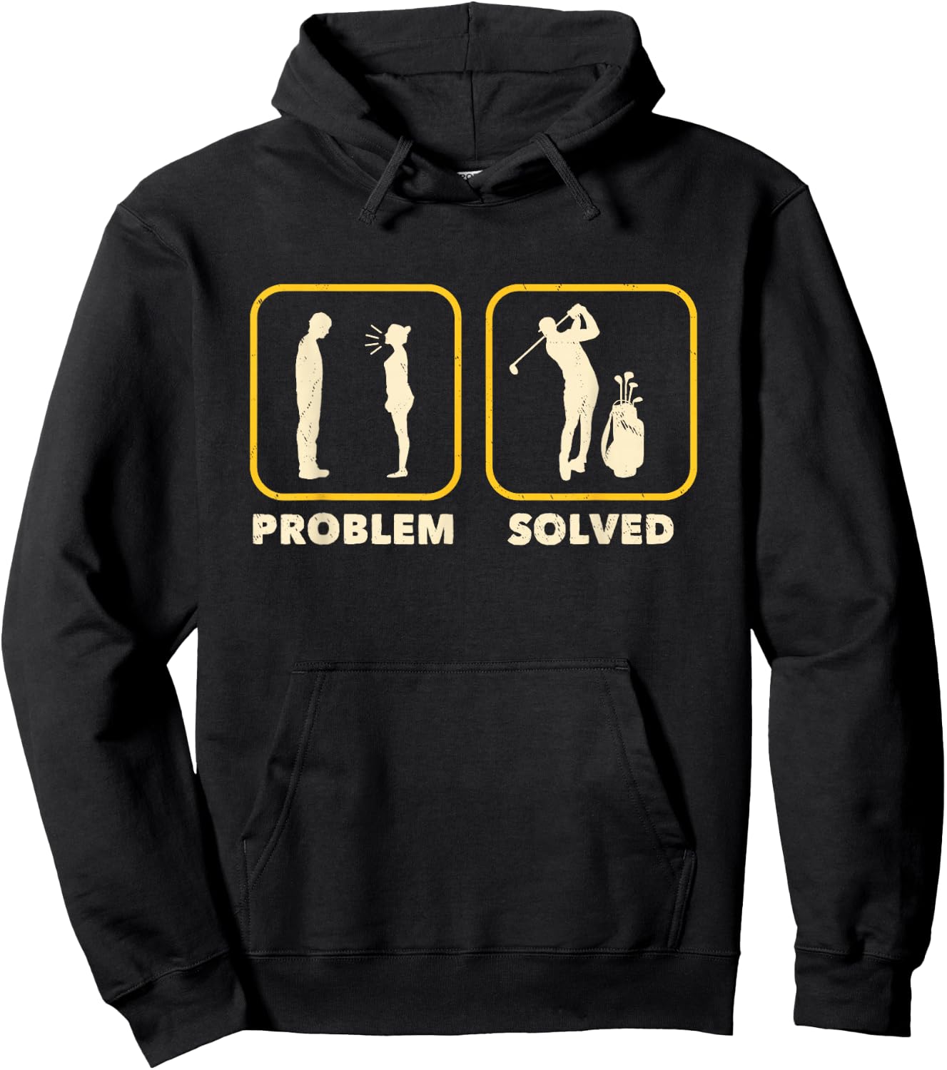 Funny Golf Problem Gift Golfer Course Saying Hoodie - Hoodie | Black