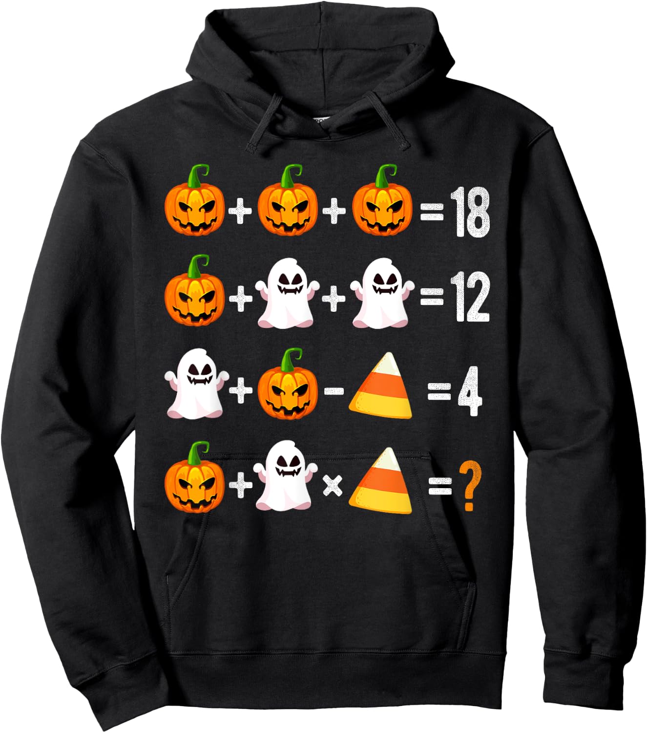 Halloween Order of Operations Math Halloween Teacher Pumpkin Hoodie - Hoodie | Black
