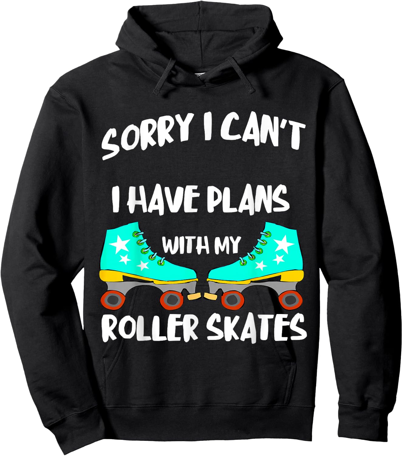 Roller Skates Plans Roller Skating Lover Funny Roller Skater Hoodie - Hoodie | Black