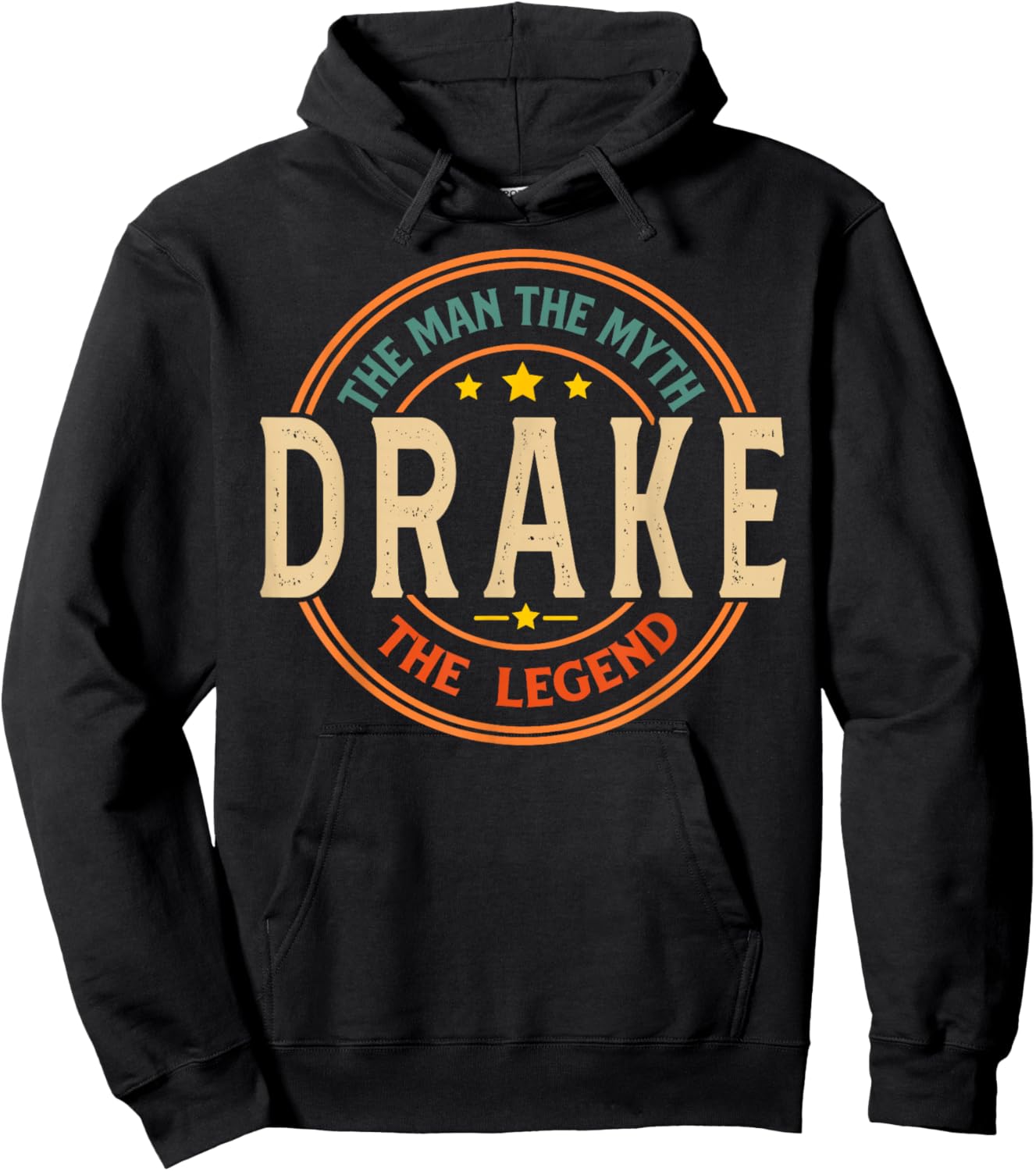 DRAKE The Man The Myth The Legend Vintage Personalized Hoodie - Hoodie | Black