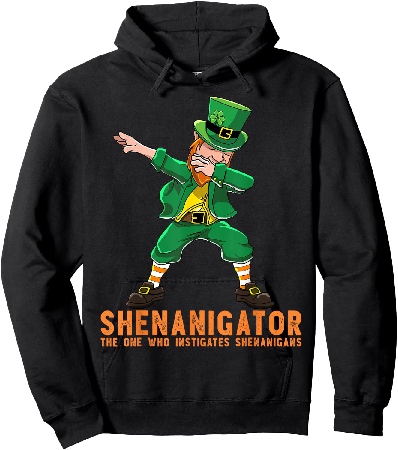 Shenanigator Dabbing Leprechaun Shenanigans St Patricks Day Hoodie - Hoodie | Black
