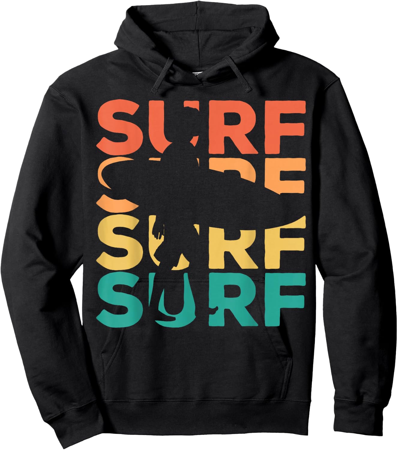 Surf - Retro Vintage Surfing - Surfer Hoodie - Hoodie | Black