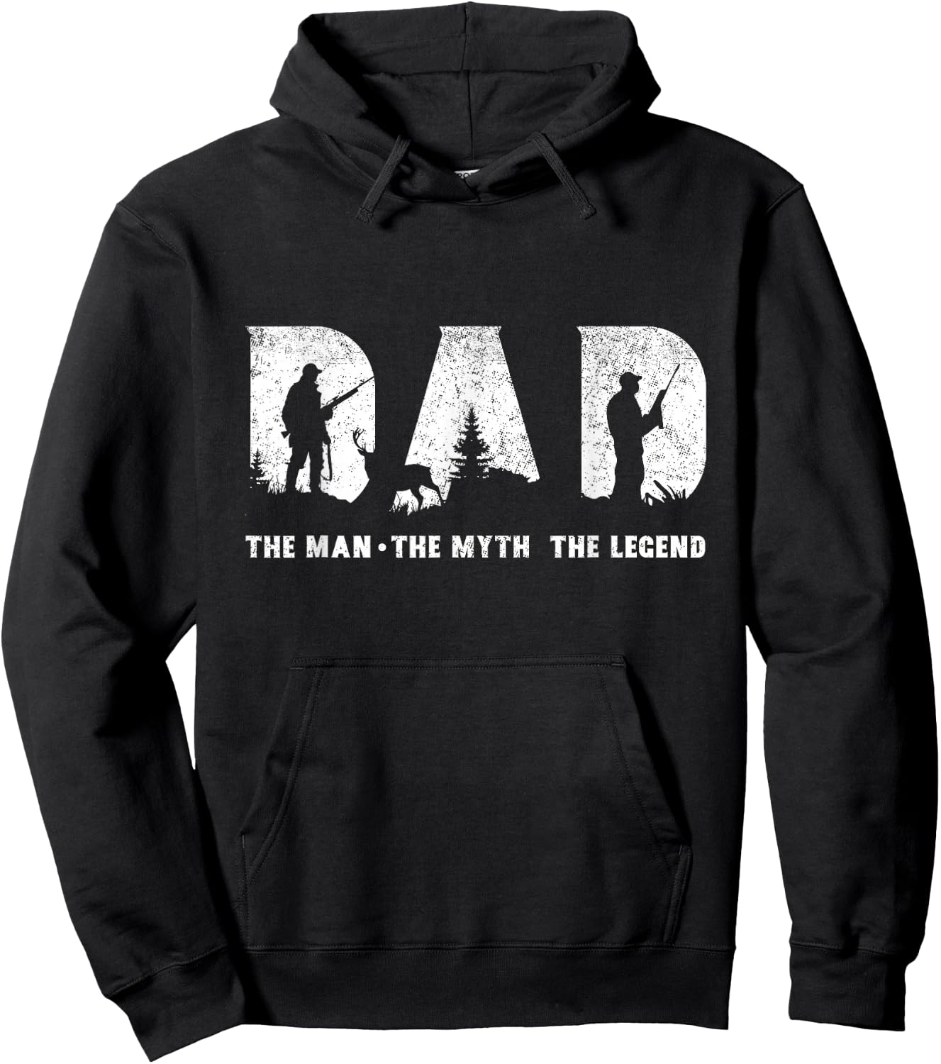 Hunting Dad The Man The Myth The Legend Father's Day Hoodie - Hoodie | Black