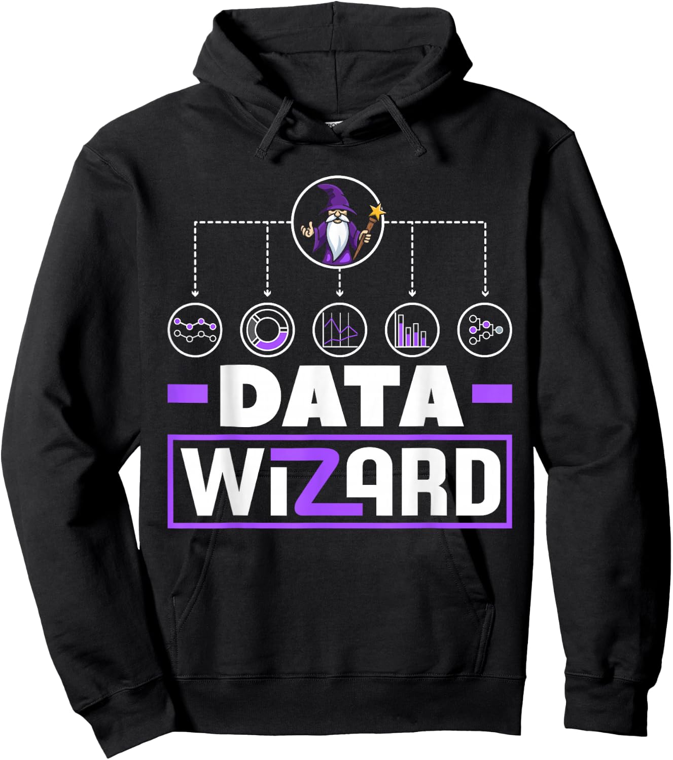 Data Analytics Data Wizard Engineering Business Intelligence Hoodie - Hoodie | Black