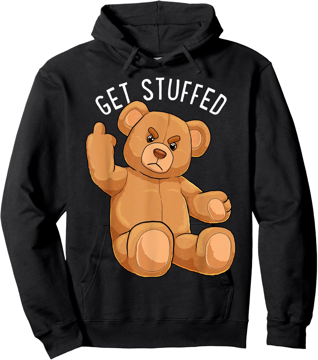 Get Stuffed Angry Teddy Bear Stuffed Bear Hipster Hipster Hipster Hoodie - Hoodie | Black