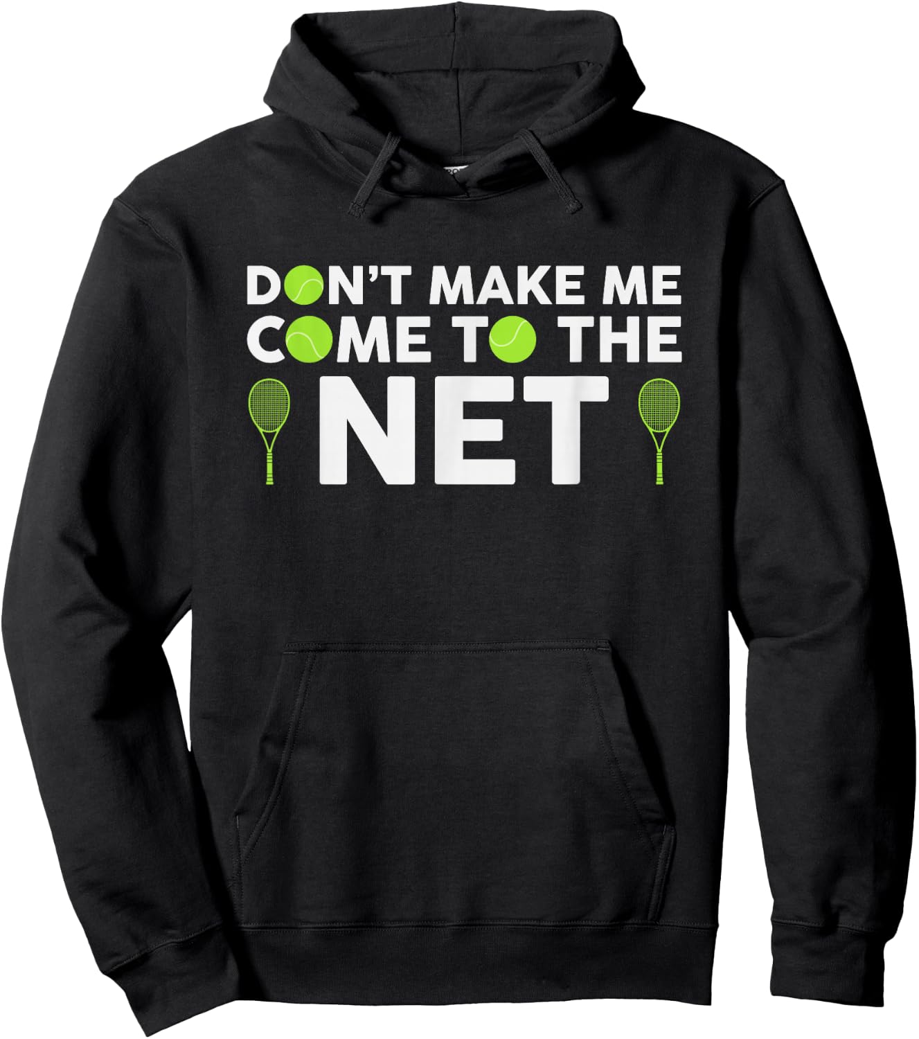 Funny Tennis Player Racket Ball Game Gag Gift Men Women Kids Hoodie - Hoodie | Black