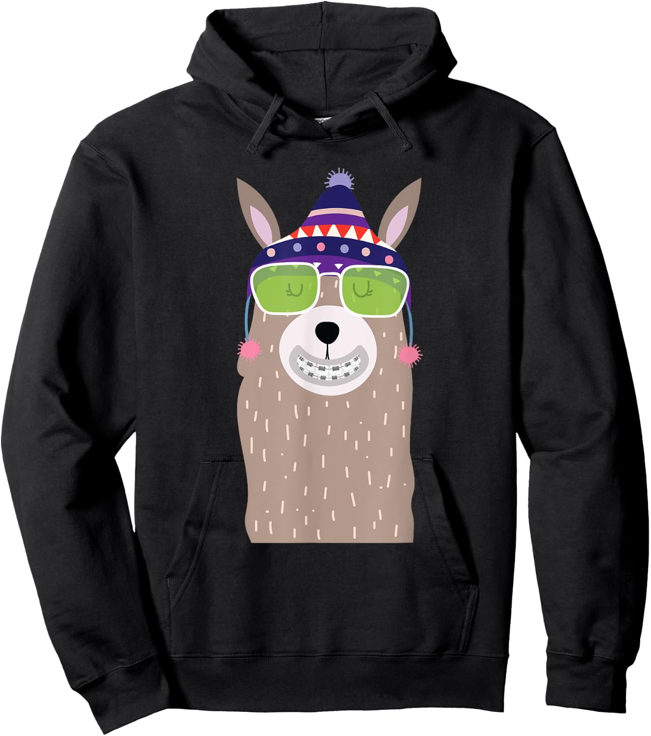 Orthodontist Animal Braces Boys Girls Kids Getting Braces Hoodie - Hoodie | Black