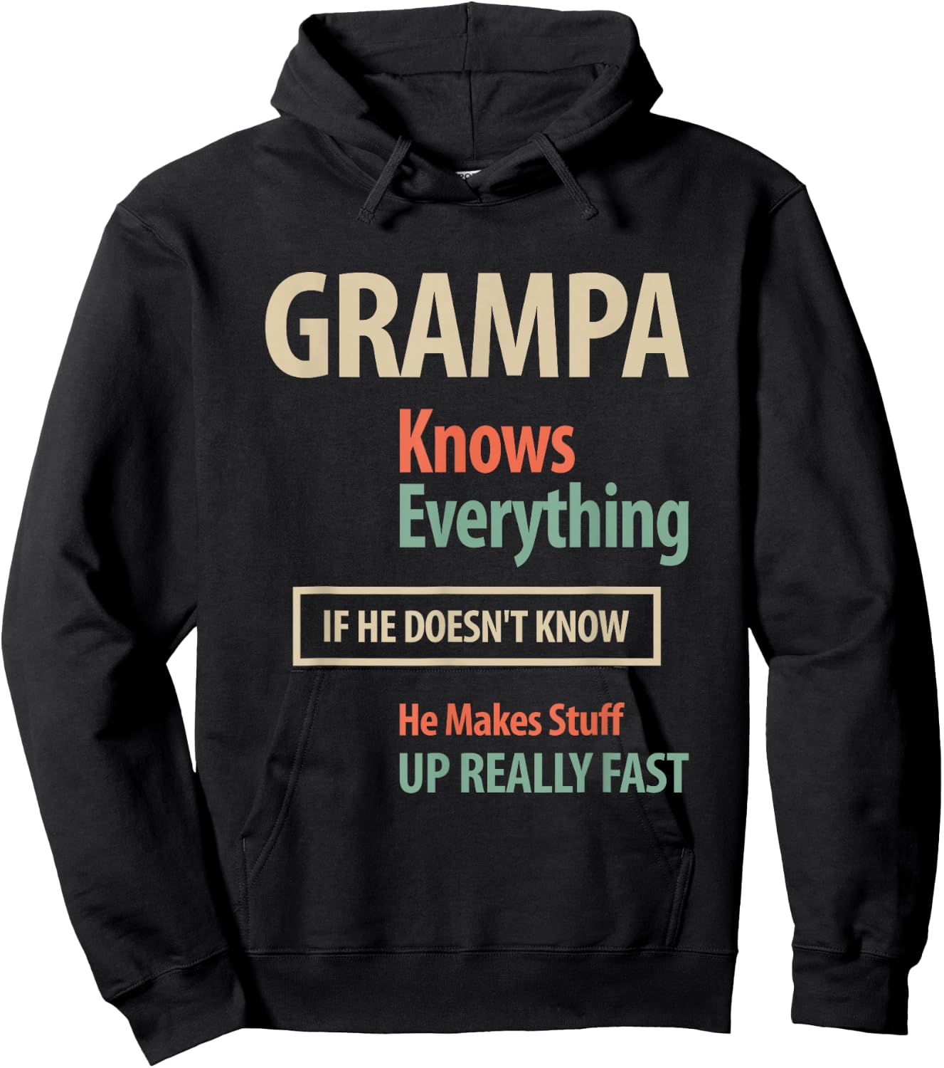 Grampa Knows Everything Grandpa Hoodie - Hoodie | Black