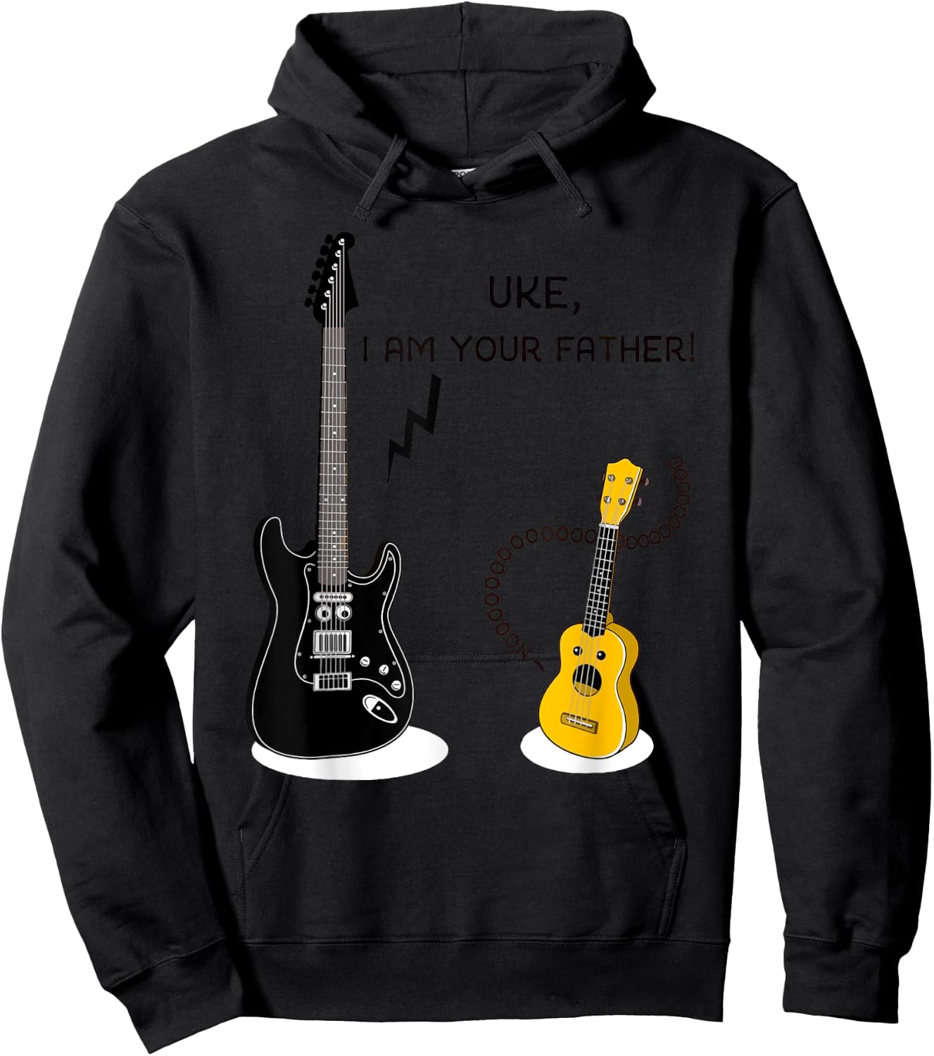 UKE I Am Your father - Funny Guitar Hoodie - Hoodie | Black