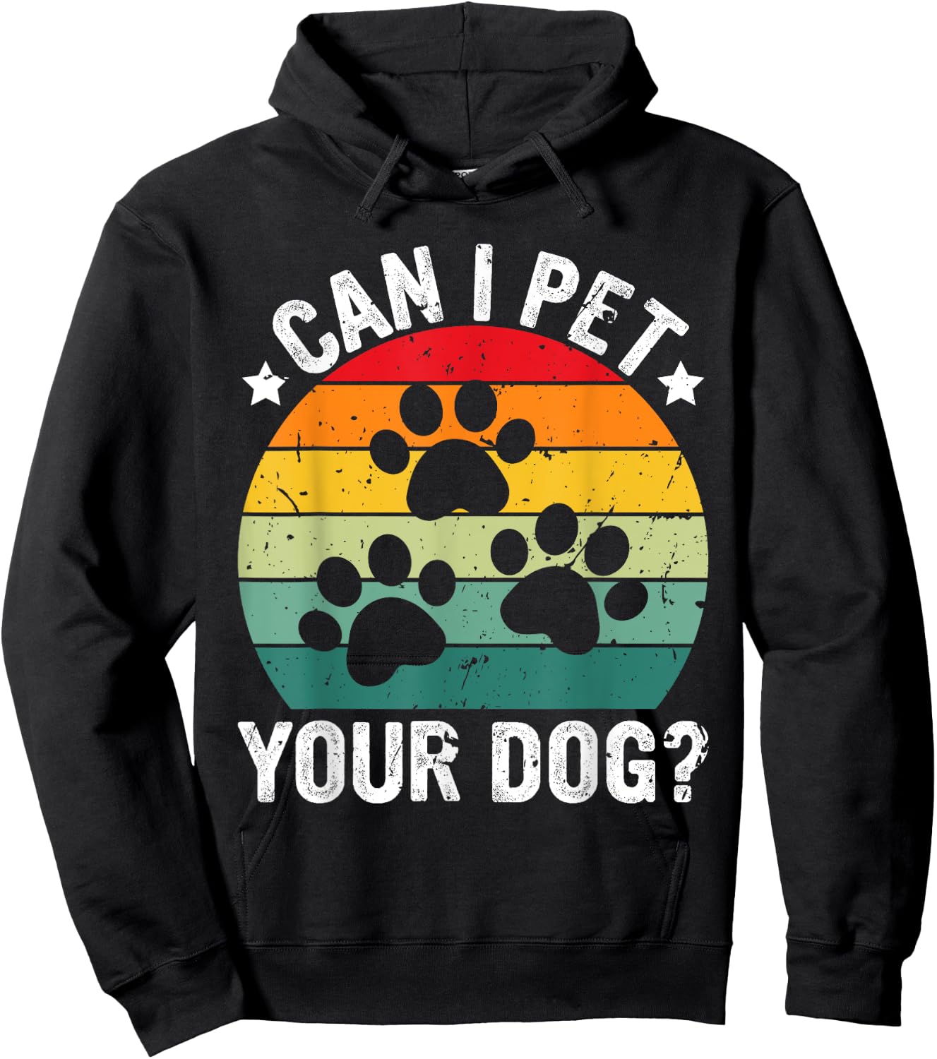 Vintage Retro Can I Pet Your Dog? Hoodie - Hoodie | Black