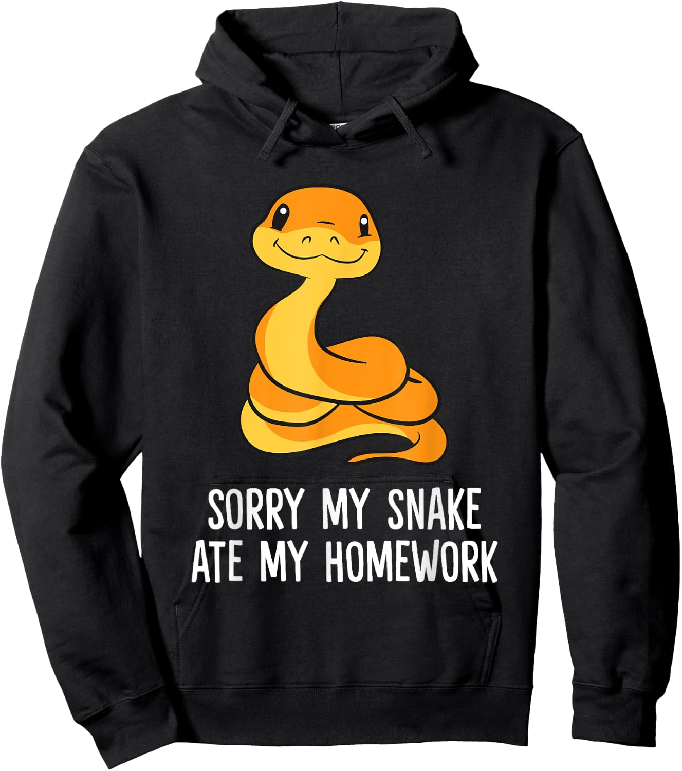 Snake Pet School Sorry, My Snake Ate Homework Hoodie - Hoodie | Black