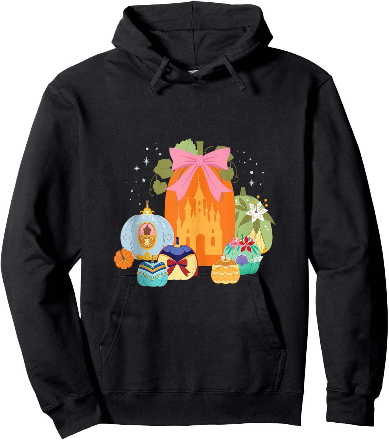 Disney Princess Pumpkins Fall Princesses and Pumpkin Castle Hoodie - Hoodie | Black