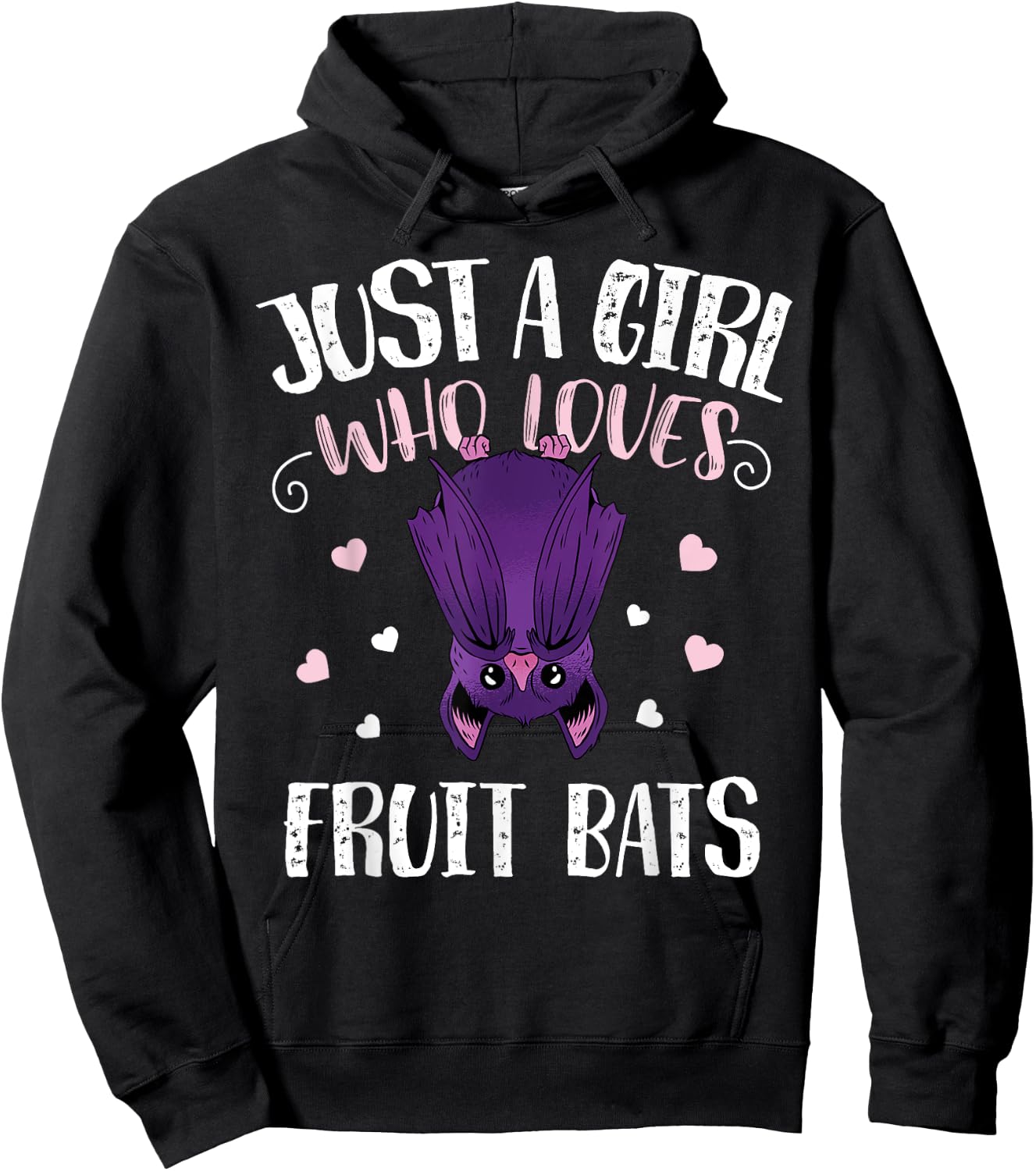 Just A Girl Who Loves Fruit Bats - Funny Fruit Bat Hoodie - Hoodie | Black