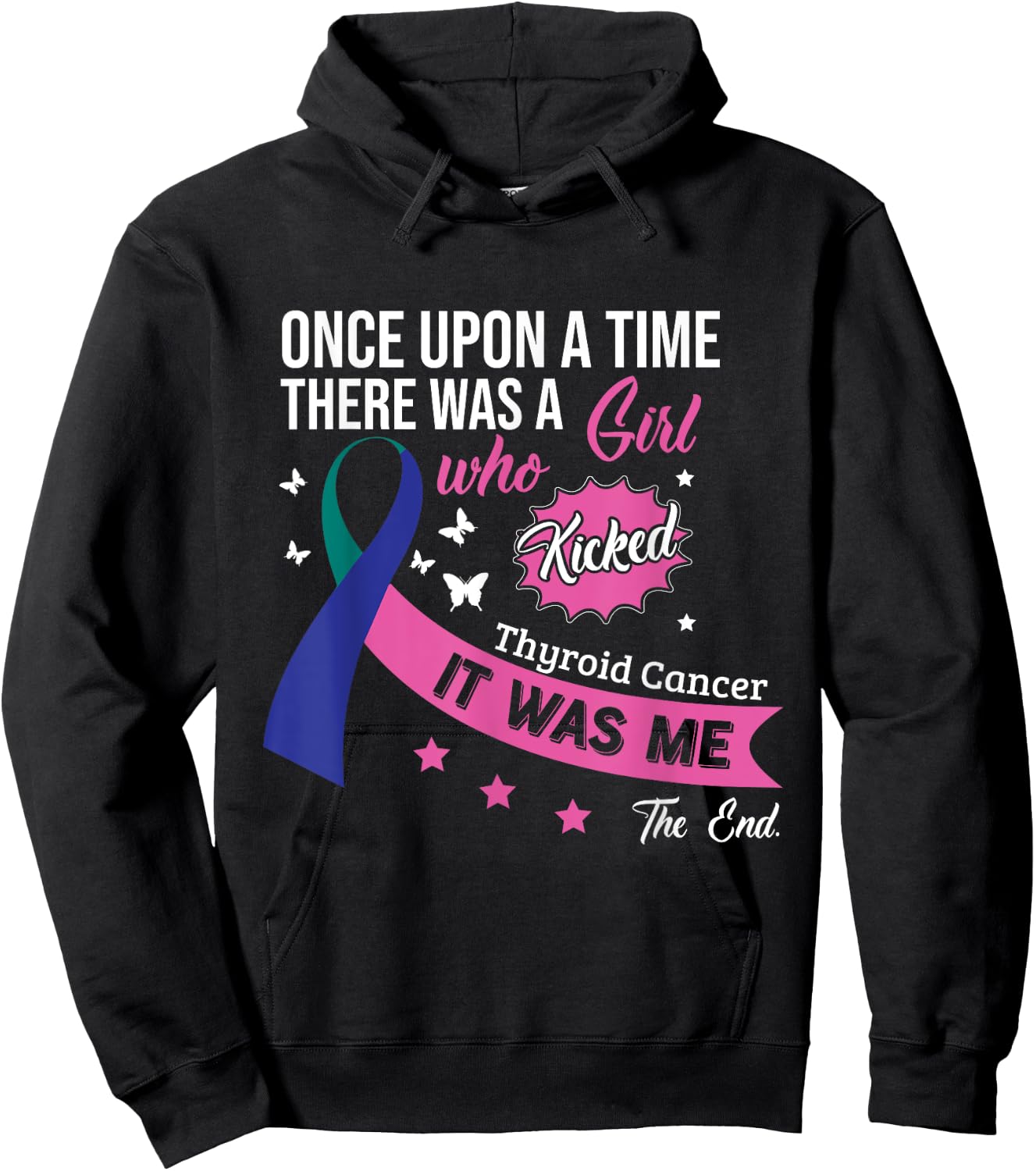 Thyroid Cancer Fight Cancer Ribbon Hoodie - Hoodie | Black