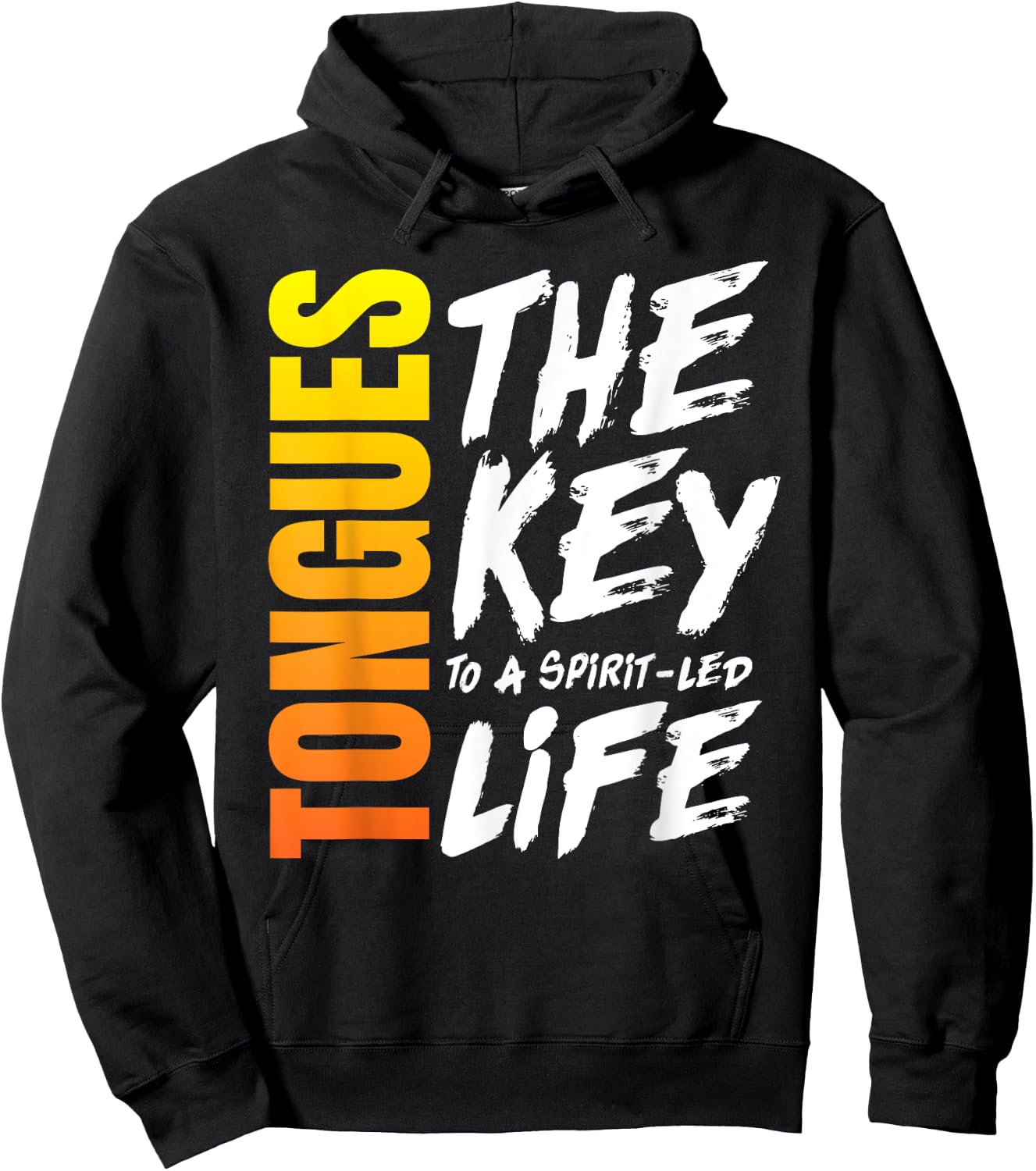 Speaking in Tongues Gift - Christian Bible Spirit Led Quote Hoodie - Hoodie | Black
