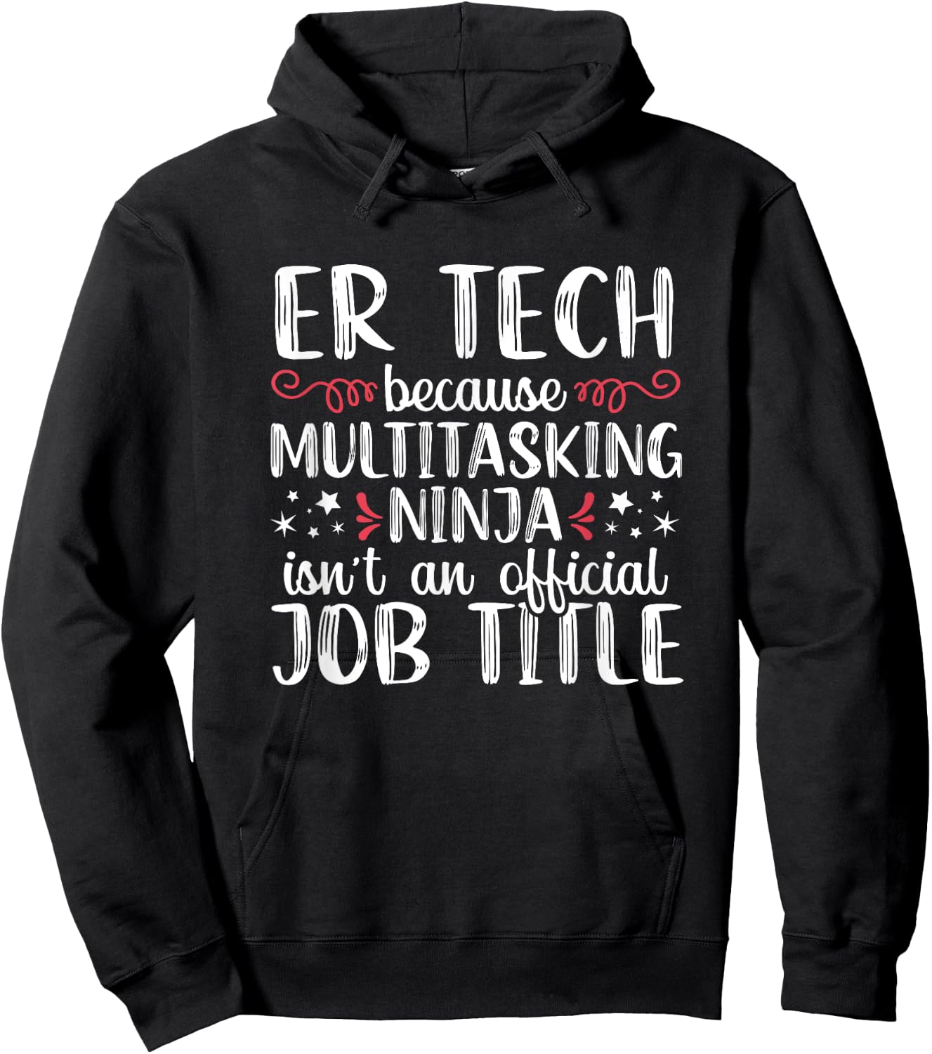 Funny Ninja ER Tech Emergency Room Nurse Medical Women Hoodie - Hoodie | Black