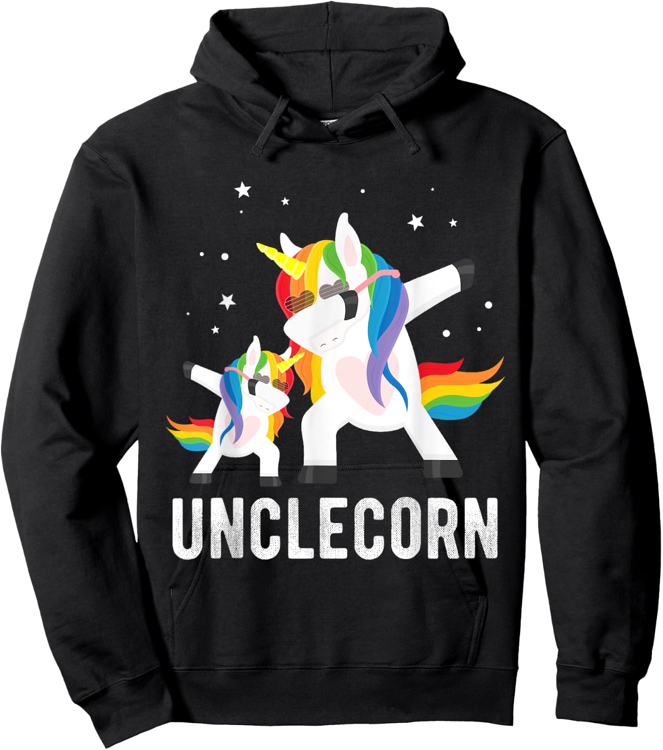 Dabbing Unclecorn, Funny Unicorn Lover for Uncle and Kid Hoodie - Hoodie | Black