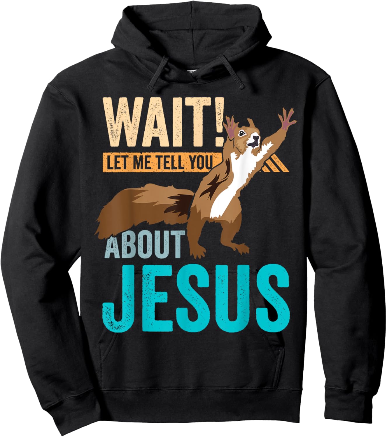 Christian Squirrel Wait Let Me Tell You About Jesus Christ Hoodie - Hoodie | Black