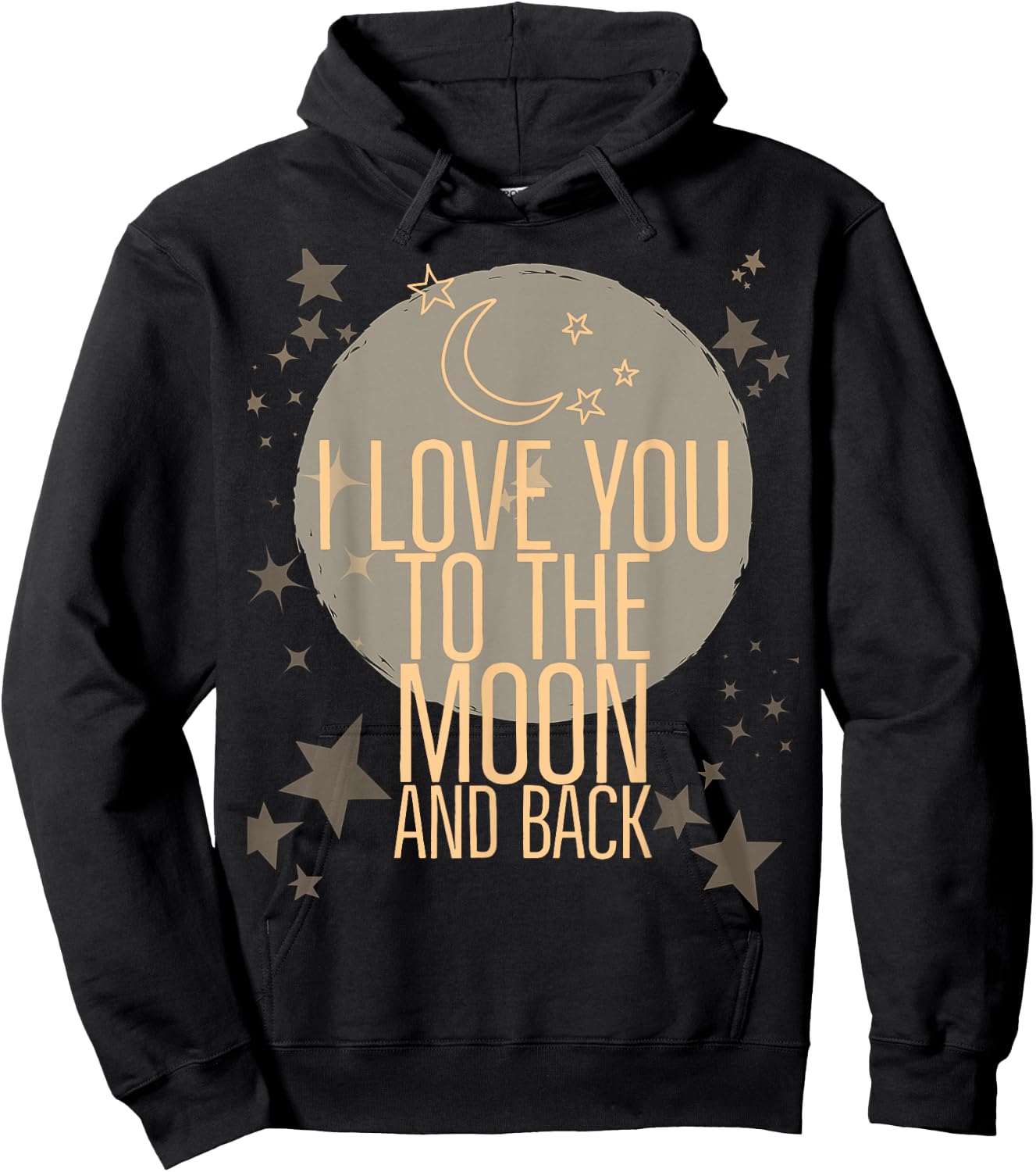Vintage Moon and Stars PJ's Matching TOPS GIFT NIght Top Hoodie - Hoodie | Black