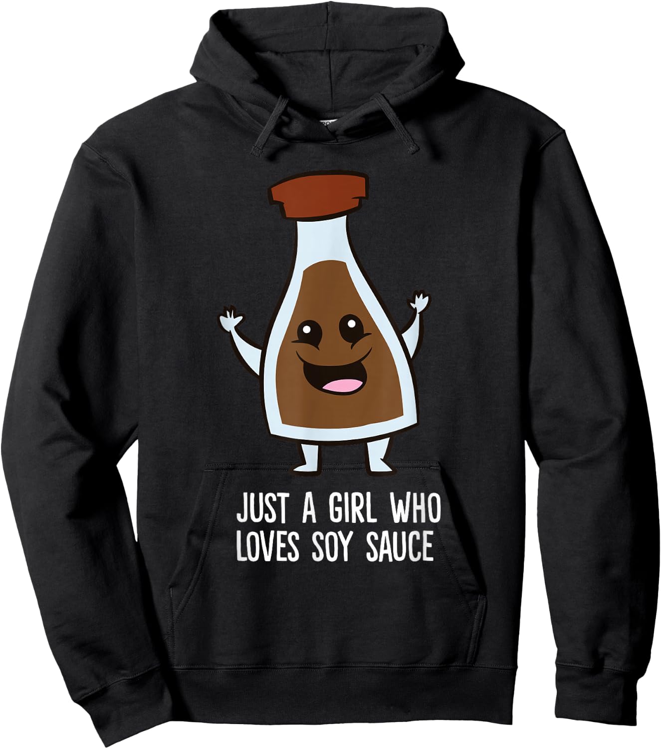Just a Girl Who Loves Soy Sauce Hoodie - Hoodie | Black