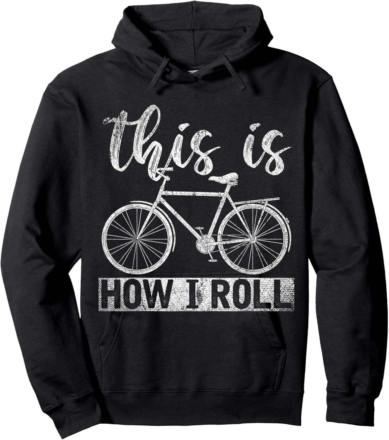Funny Cyclist Biker Gift Hobby This Is How I Roll Bicycle Hoodie - Hoodie | Black