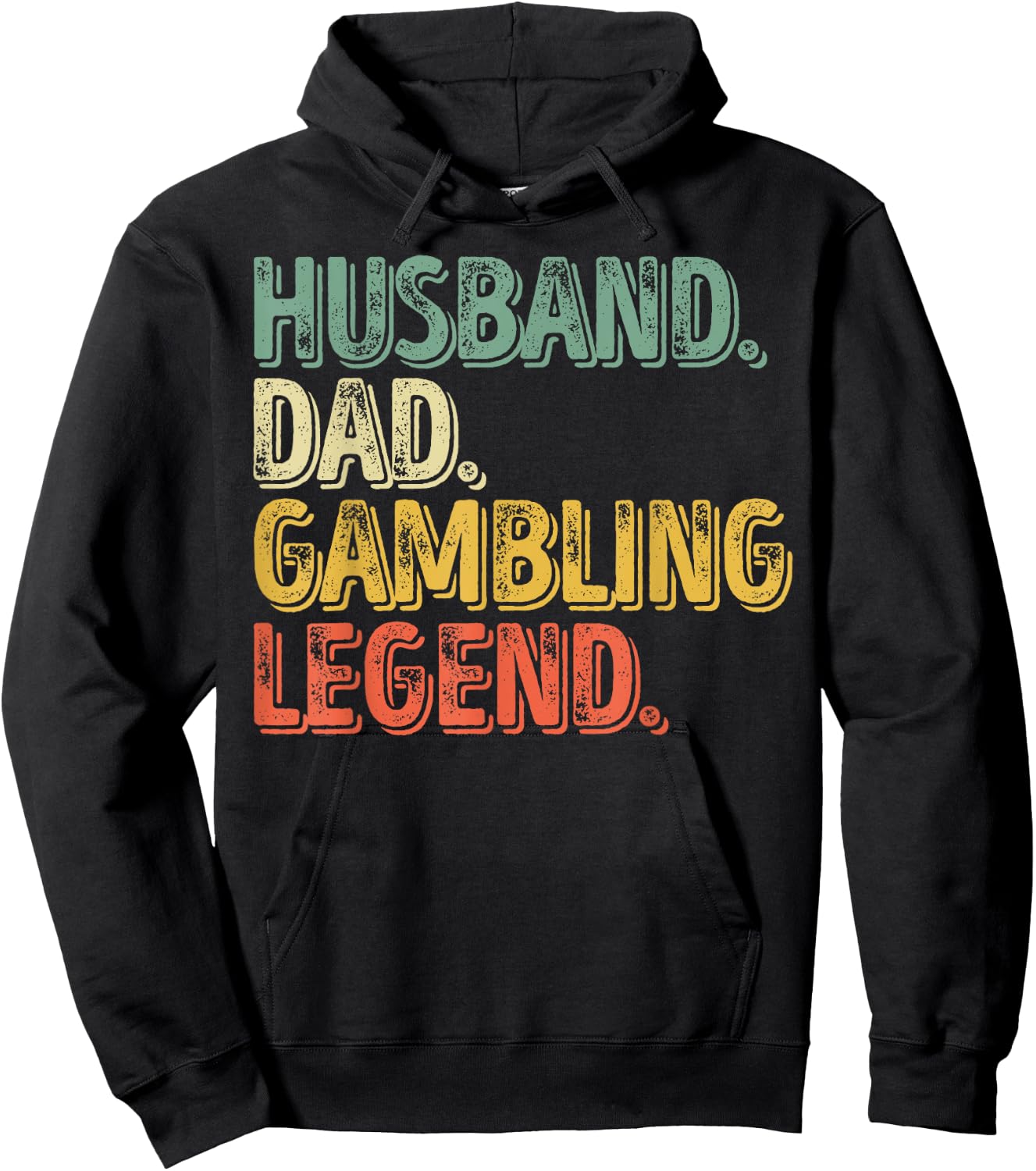 Husband Dad Gambling Legend Shirt Funny Father's Day Gift Hoodie - Hoodie | Black