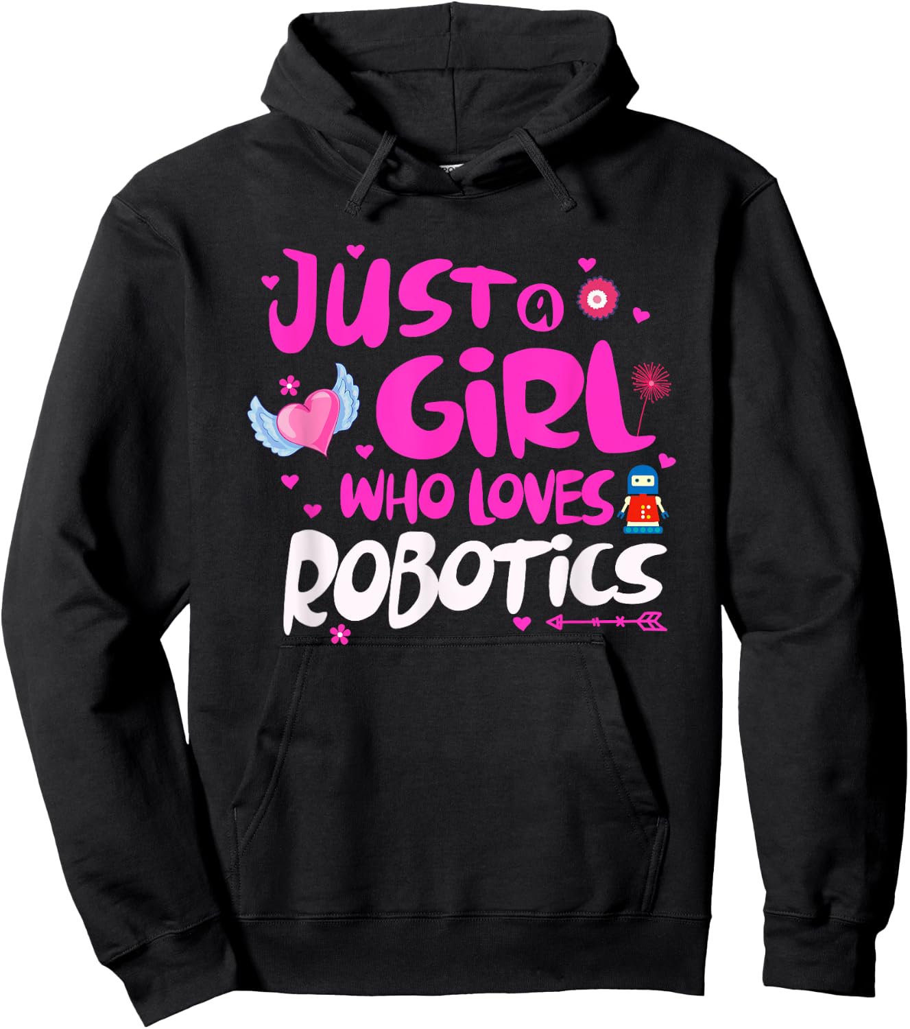 Just a Girl Who Loves Robotics Hoodie - Hoodie | Black