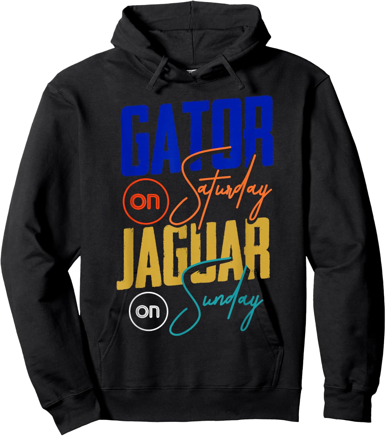 Gator On Saturday Jaguar On Sunday Sports Fan Hoodie - Hoodie | Black