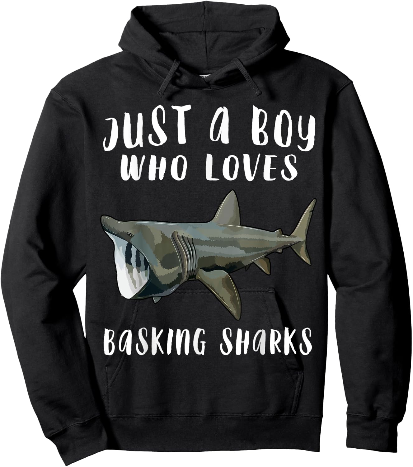 Im Just A Boy Who Loves Basking Shark Lover Gift Hoodie - Hoodie | Black