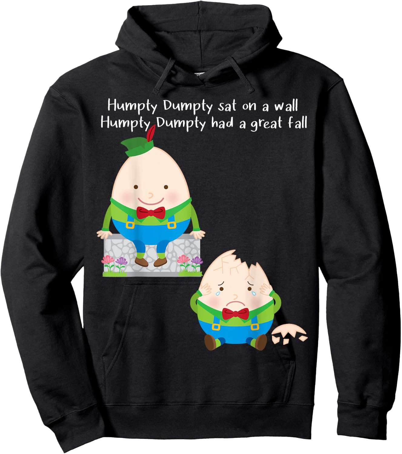 Humpty Dumpty Kids Nursery Song Rhyme Hoodie - Hoodie | Black