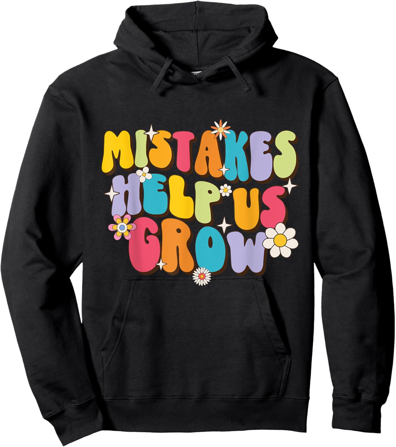Mistakes Help Us Grow - Teacher Student School Women Girls Kids Hoodie - Hoodie | Black