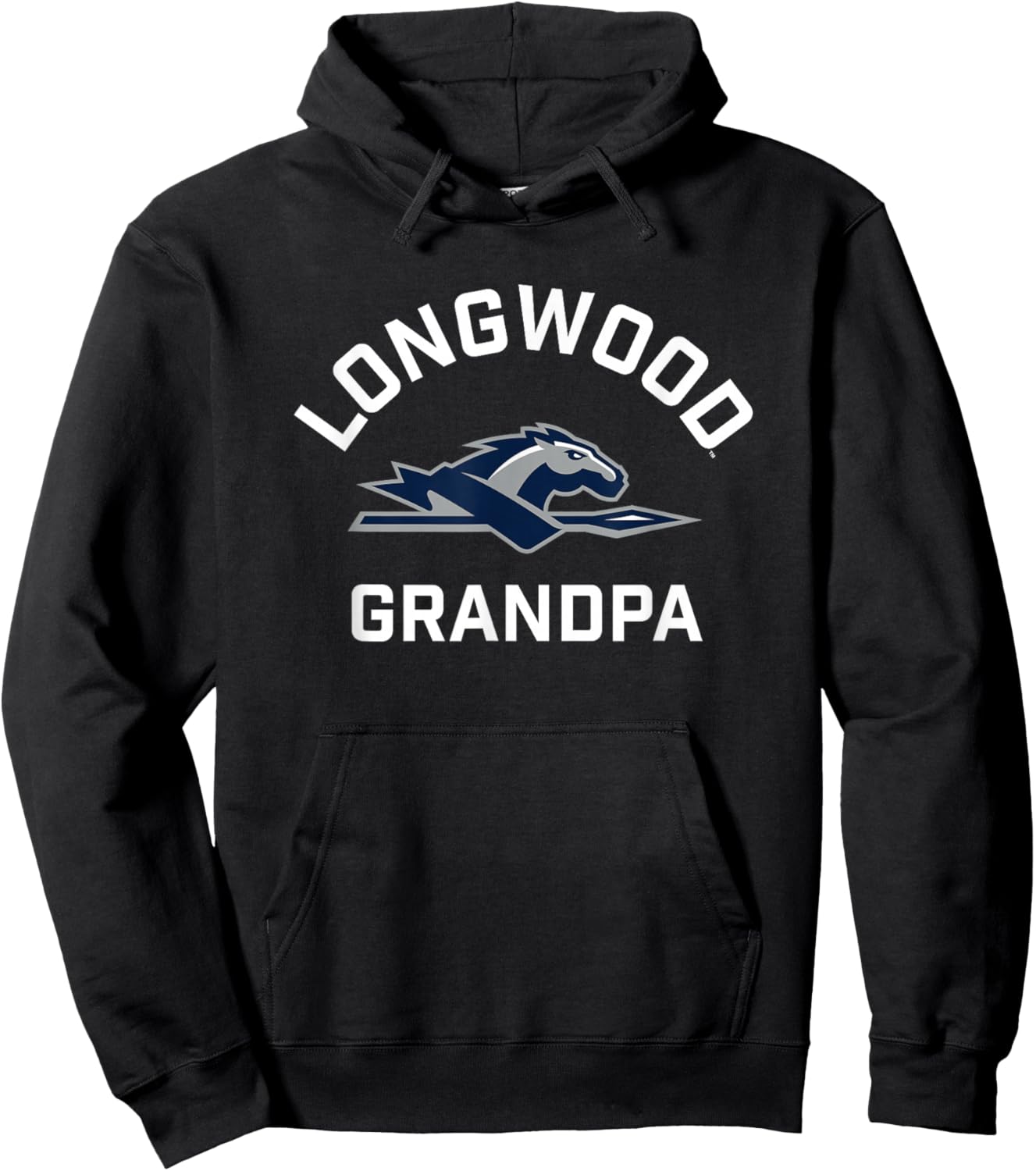 Longwood University Lancers Arched Grandpa Hoodie - Hoodie | Black