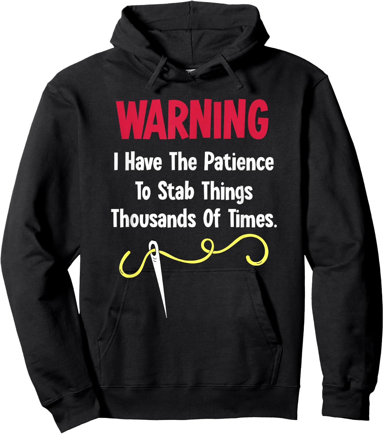 Cross Stitch Needlepoint Sewing Quilting Funny Hoodie - Hoodie | Black